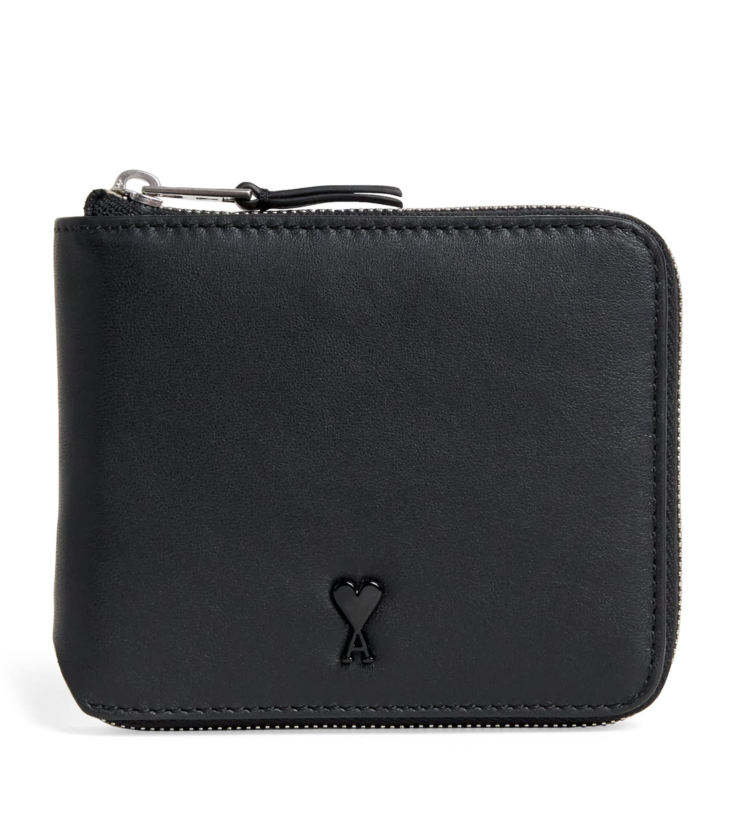 ★AMI PARIS★ 24FW Army Card Wallet USL013830001 BLACK DOM Black Ami De Coeur Card Holder | AMI PARIS