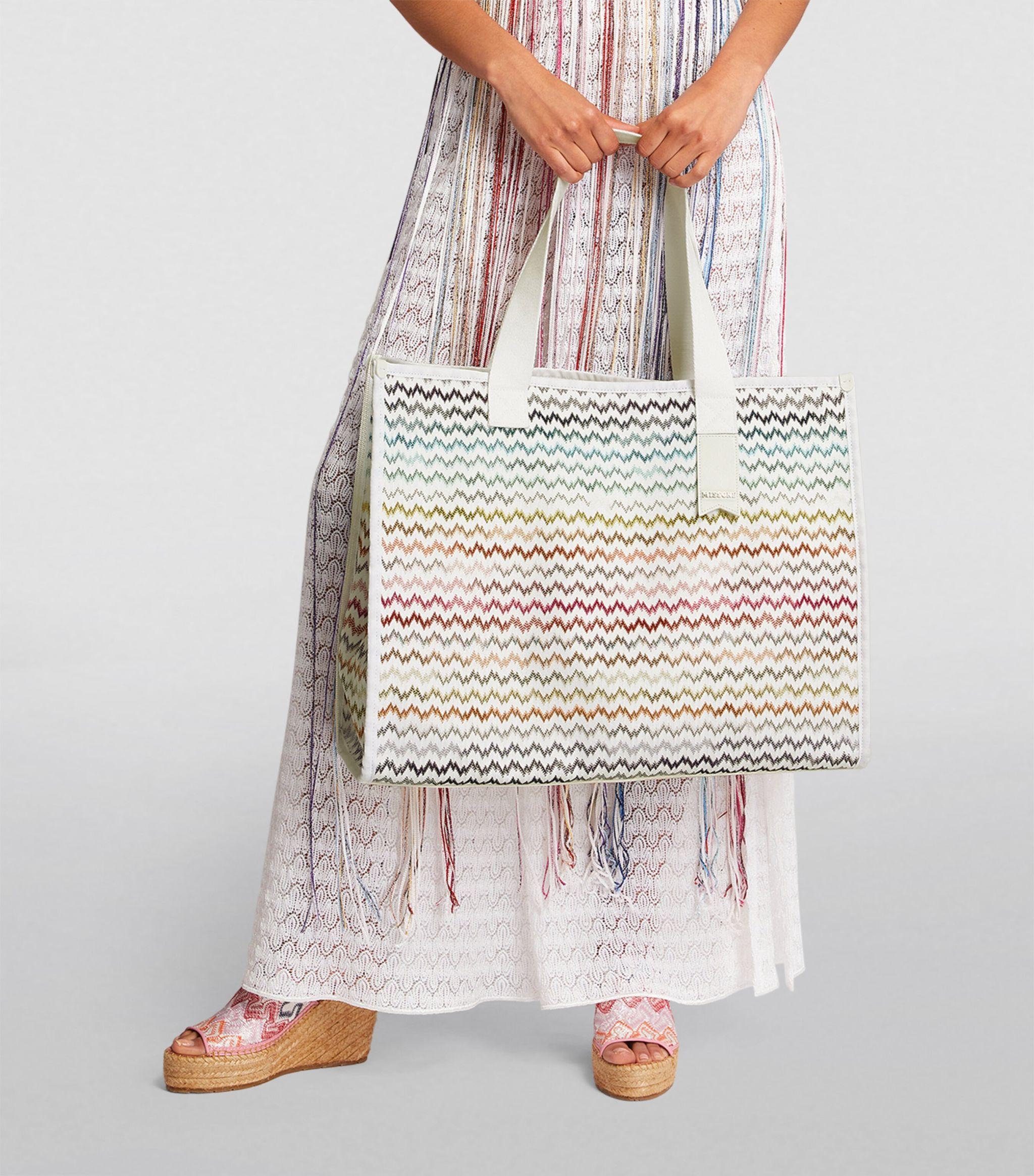 Missoni Zigzag Shopping Bag in Natural | Lyst