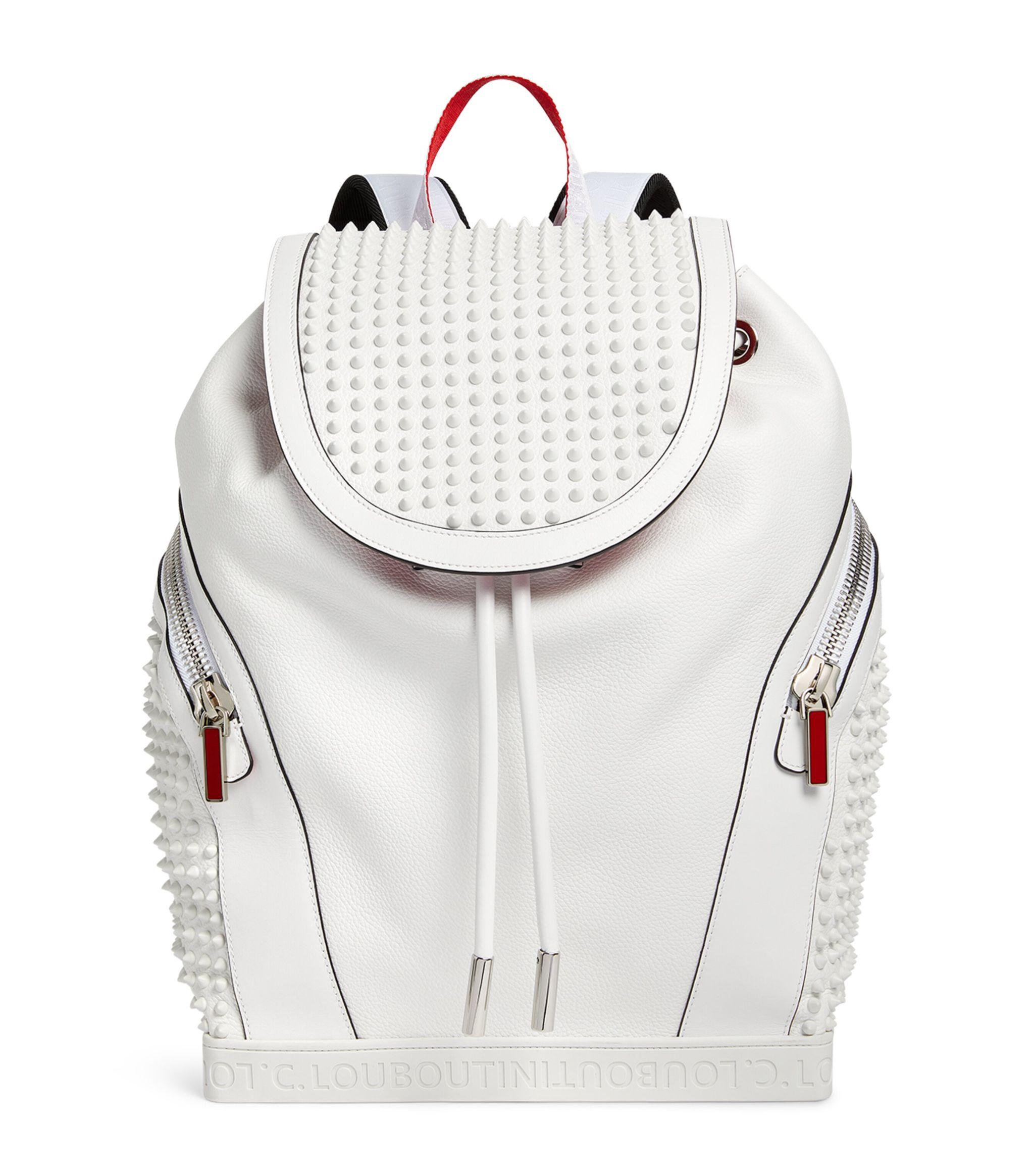 Christian Louboutin Explorafunk Leather Backpack in White for Men