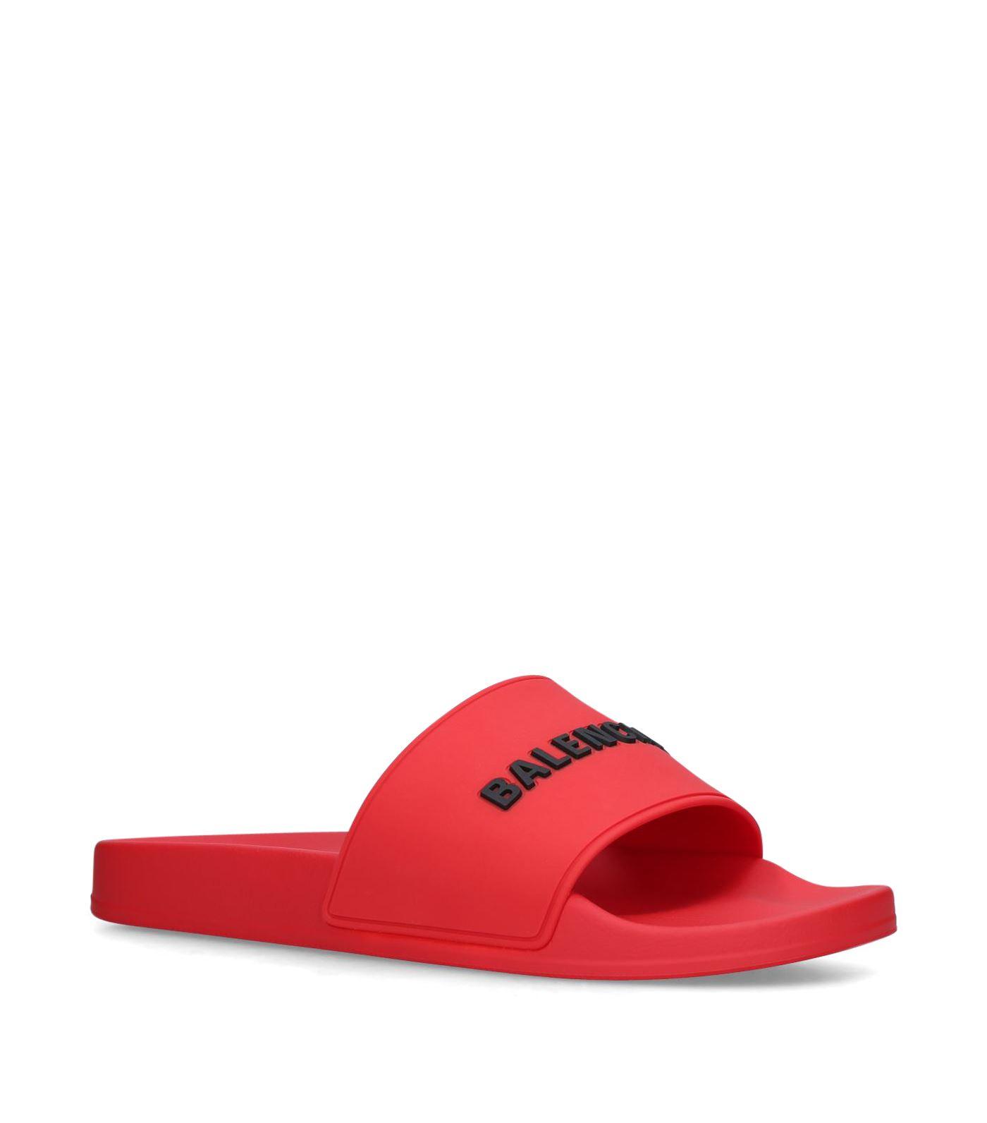 Balenciaga Pool Slide in Red for Men | Lyst