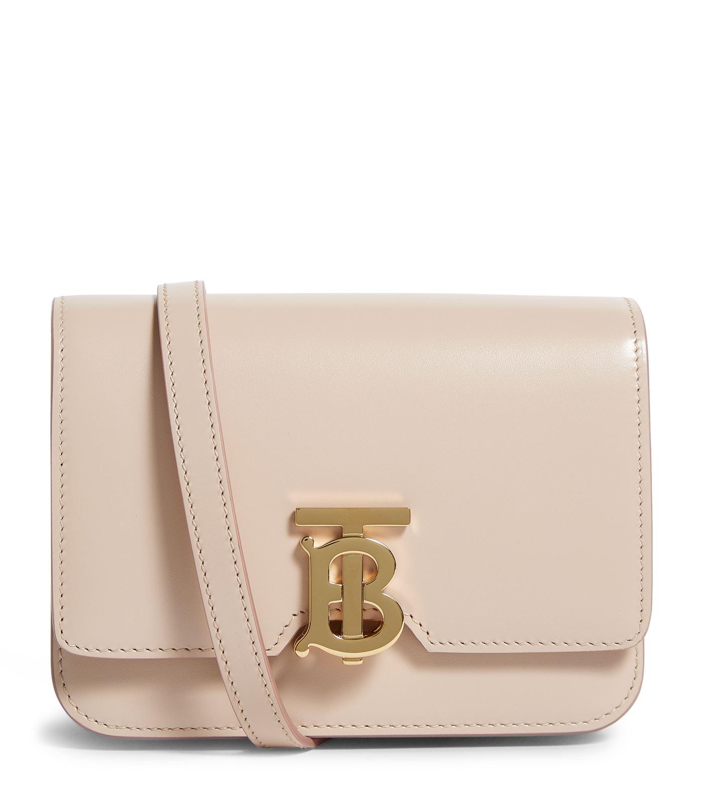 Burberry Small Leather Tb Bag in Pink - Lyst