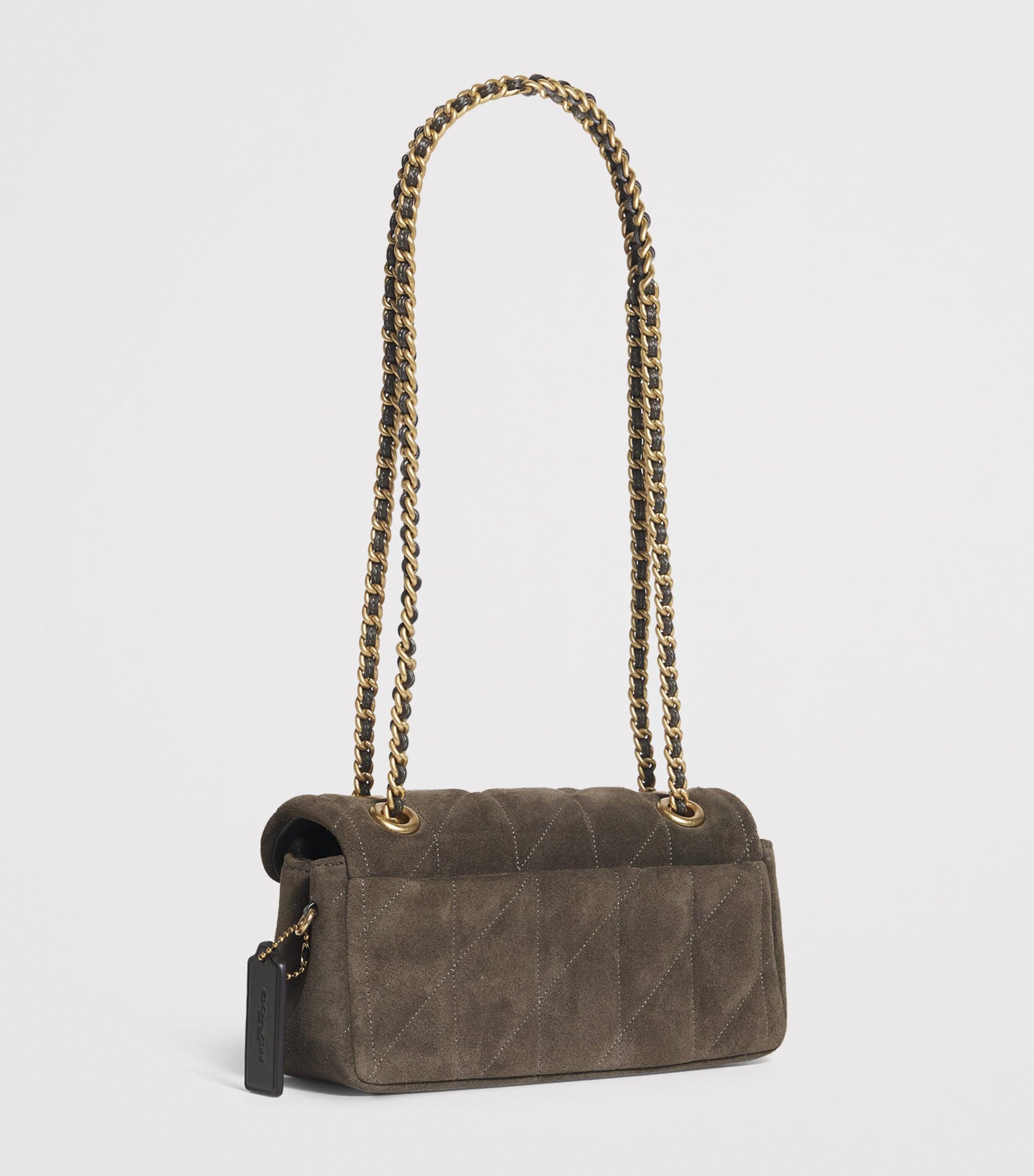 ショルダーバッグ COACH shoulder bag suede signature green COACH Suede Brooklyn 39 Shoulder Bag in Green | Lyst