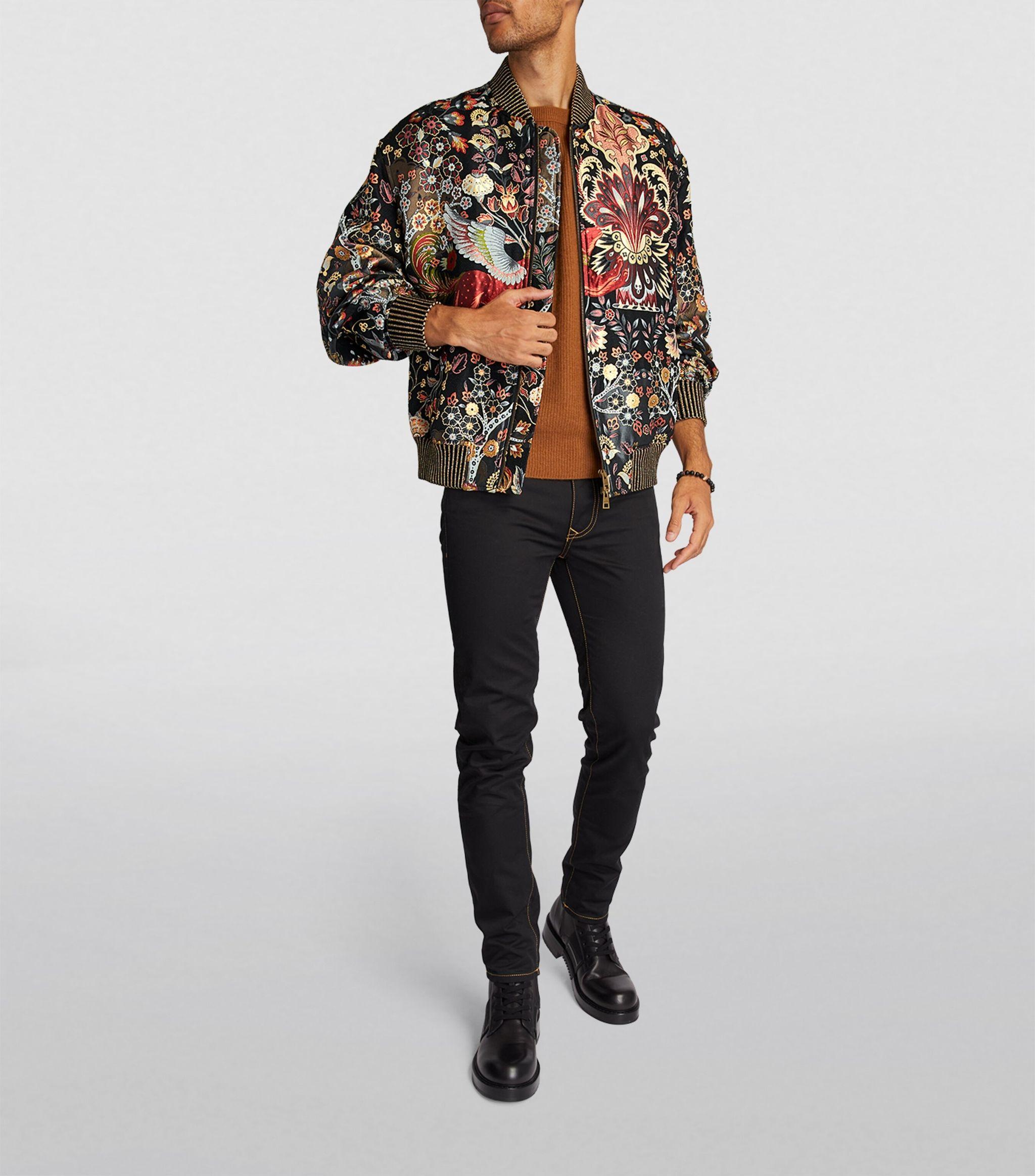 Mens patterned bomber jacket sale