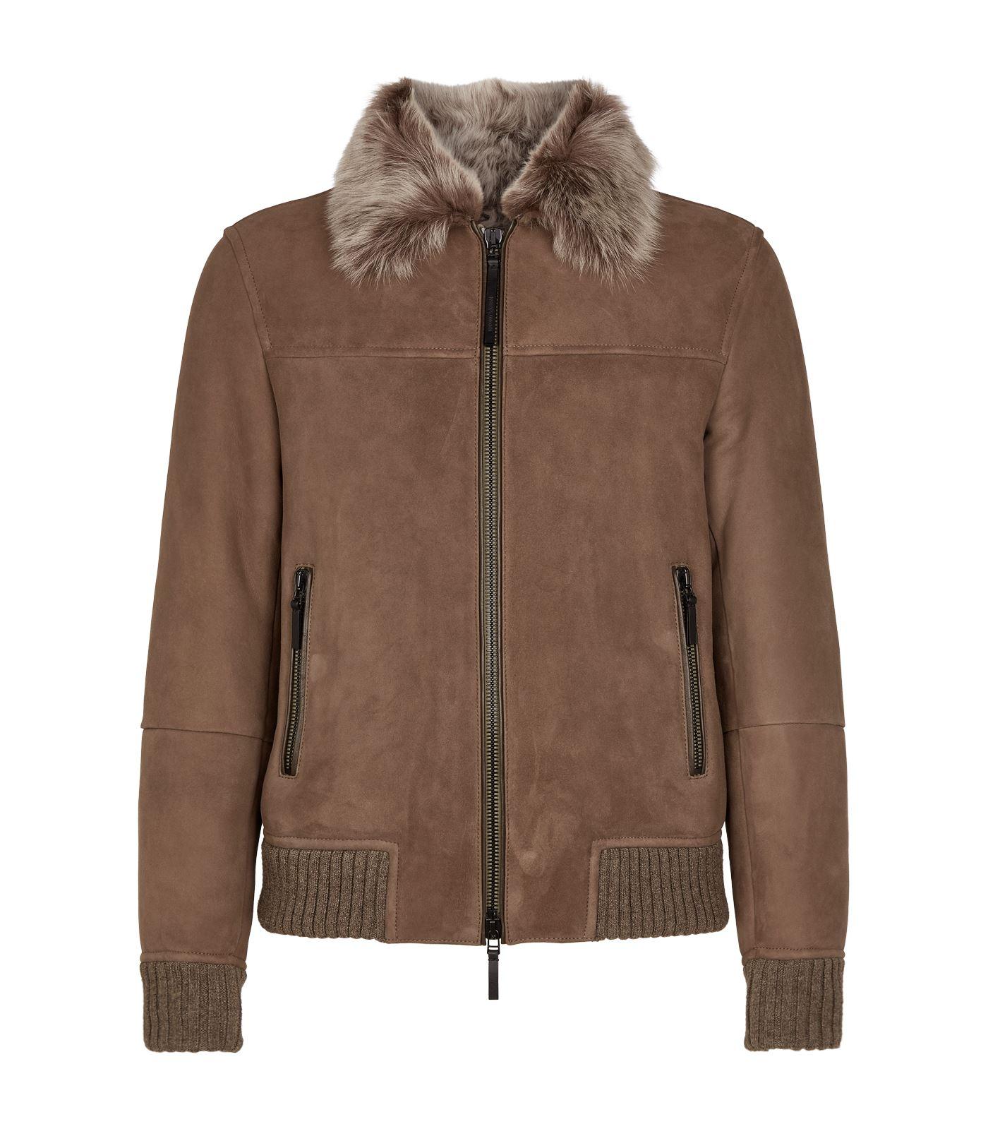 armani shearling jacket