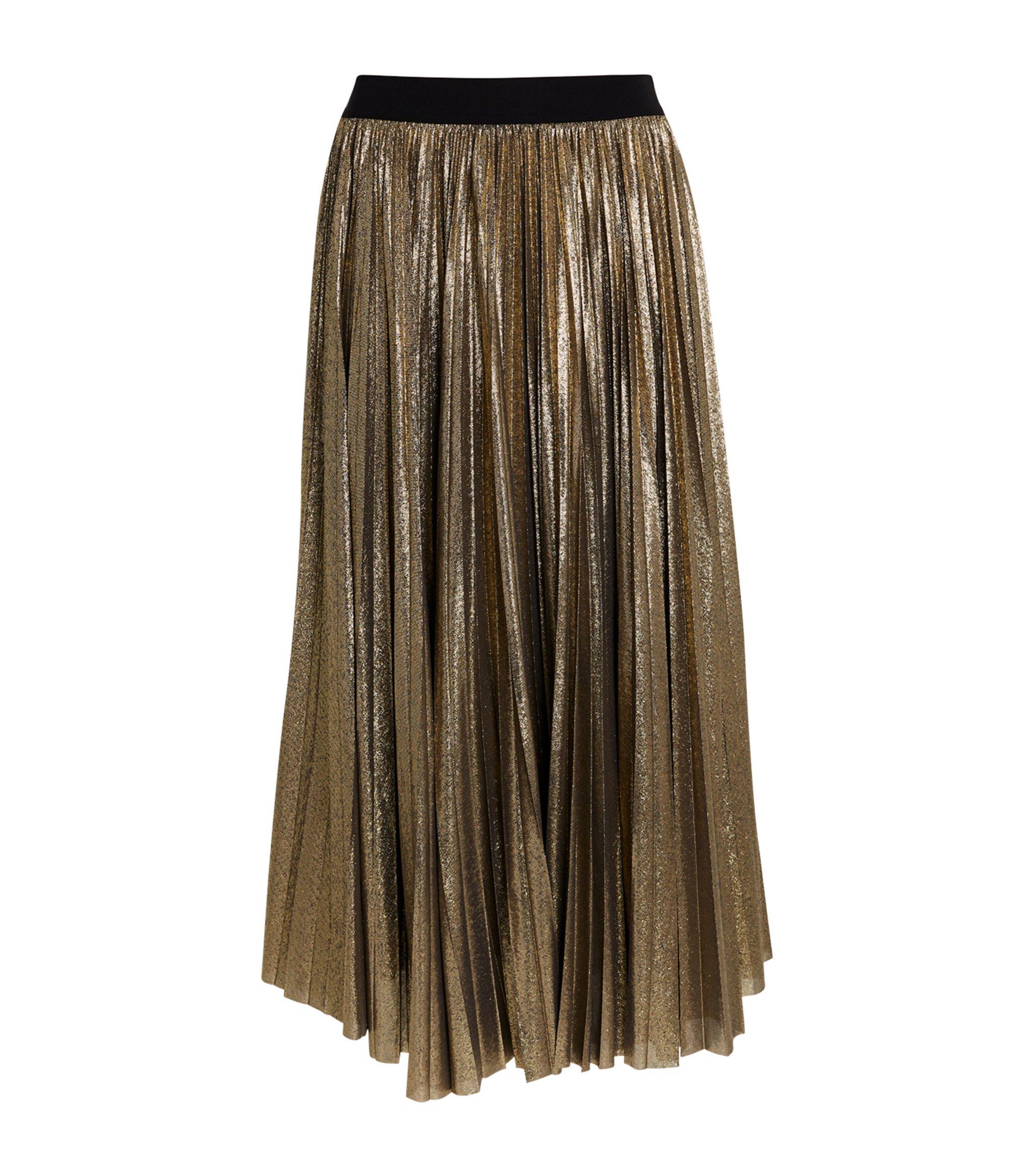 Yellow fashion pleated skirt tesco