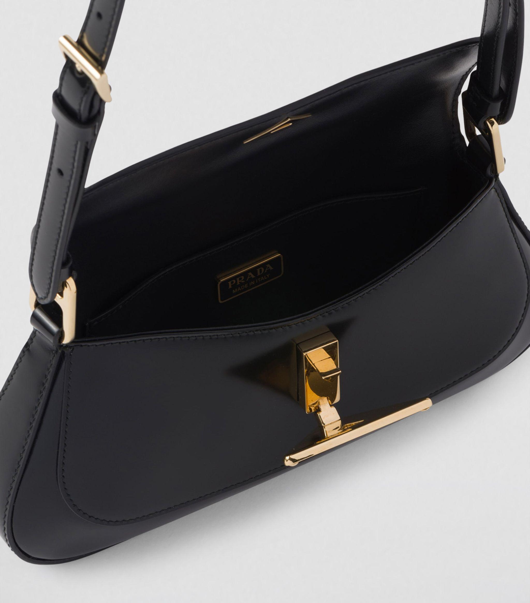 ショルダーバッグ・ポシェット PRADA brushed leather medium shoulder bag Prada Brushed Leather Shoulder Bag | italist