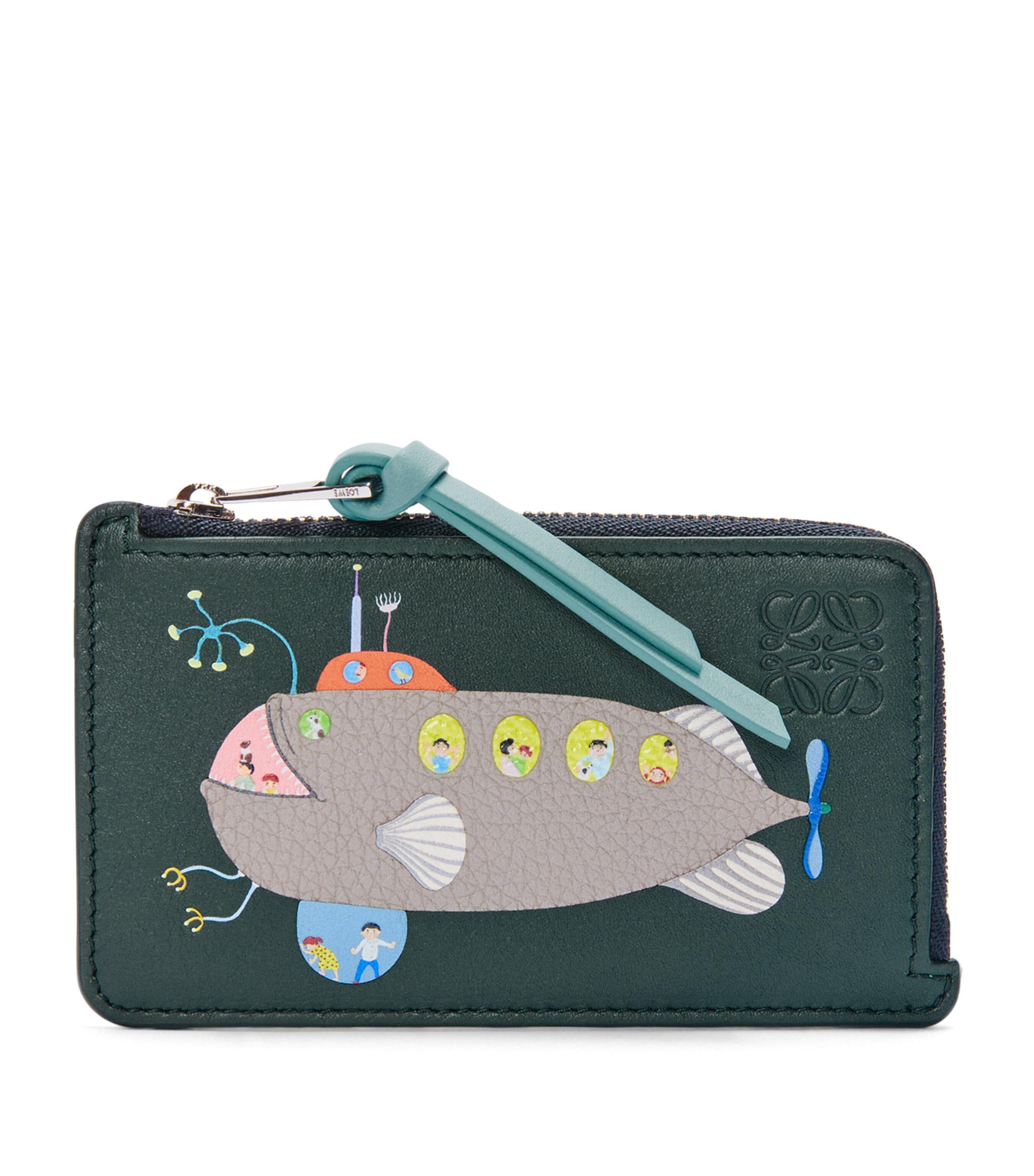 Loewe X Suna Fujita Deep Sea Card Holder in Green | Lyst Loewe X Suna Fujita Deep Sea Card Holder in Green | Lyst