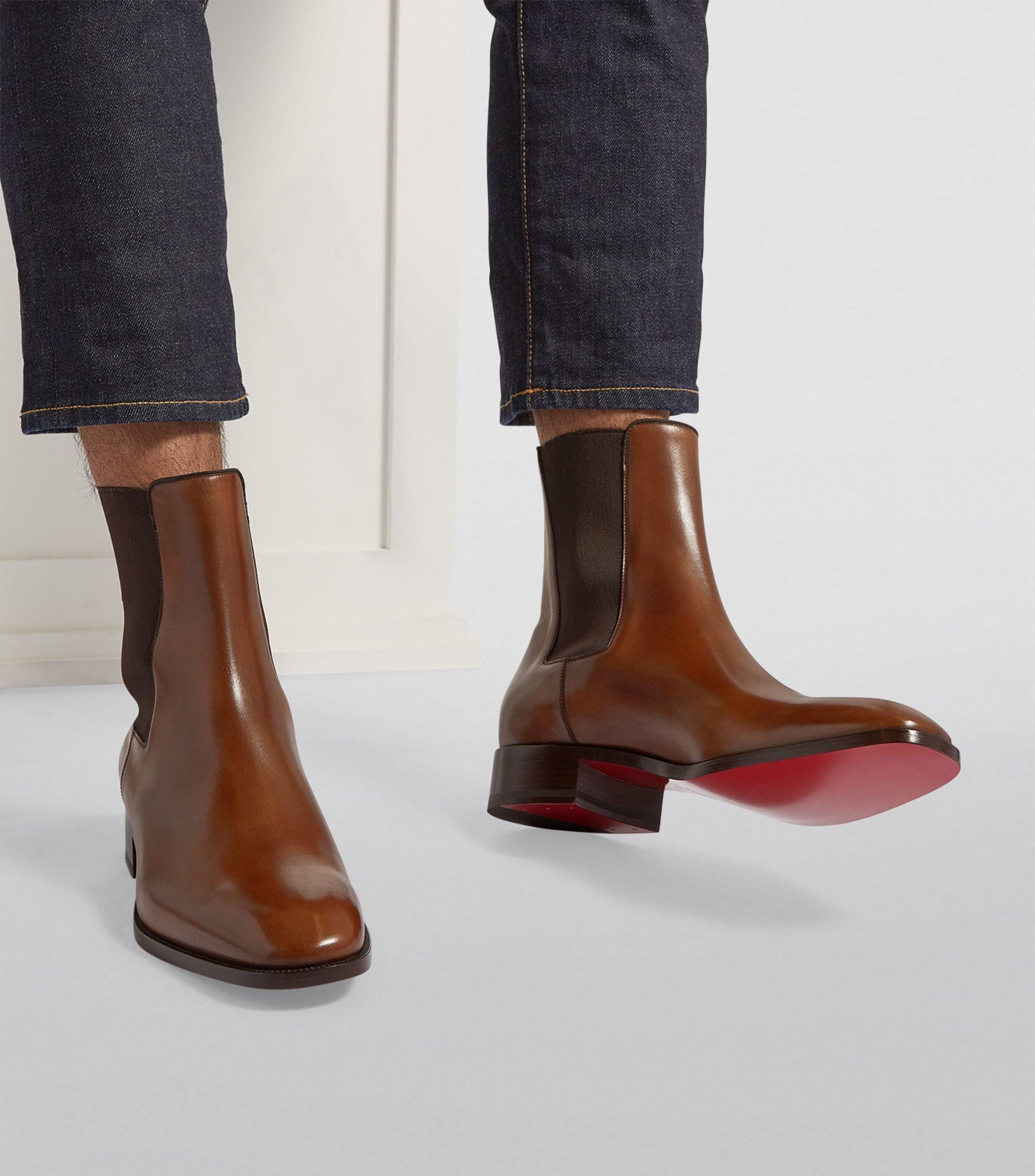 Samson Leather Boots in Brown for Men | Lyst