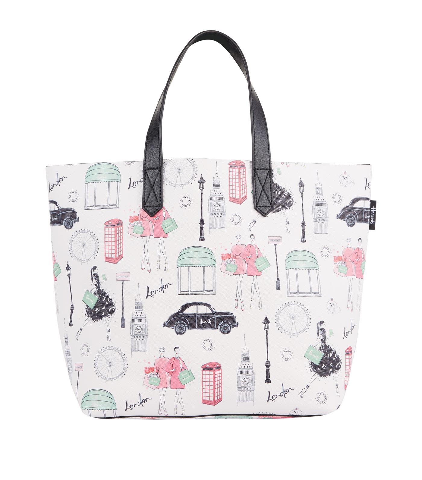 Harrods Small City Style Print Tote Bag - Lyst