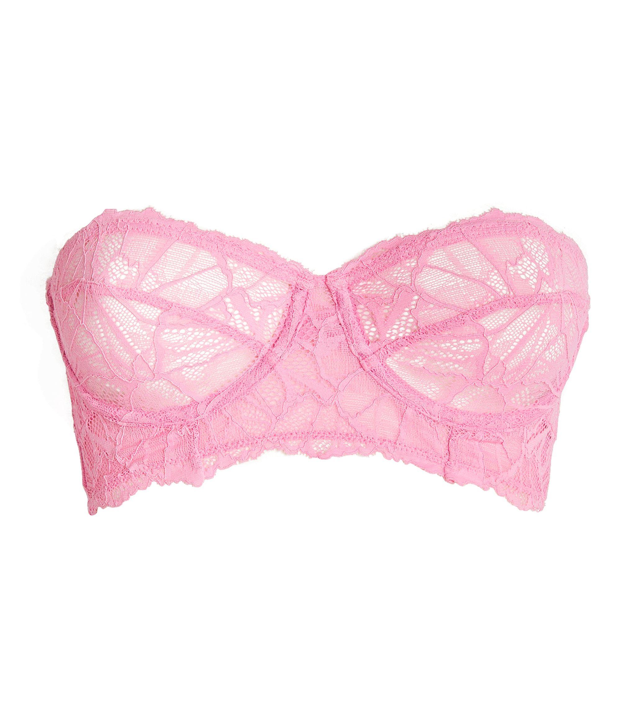 Dora Larsen Lace Strapless Bra in Pink | Lyst UK