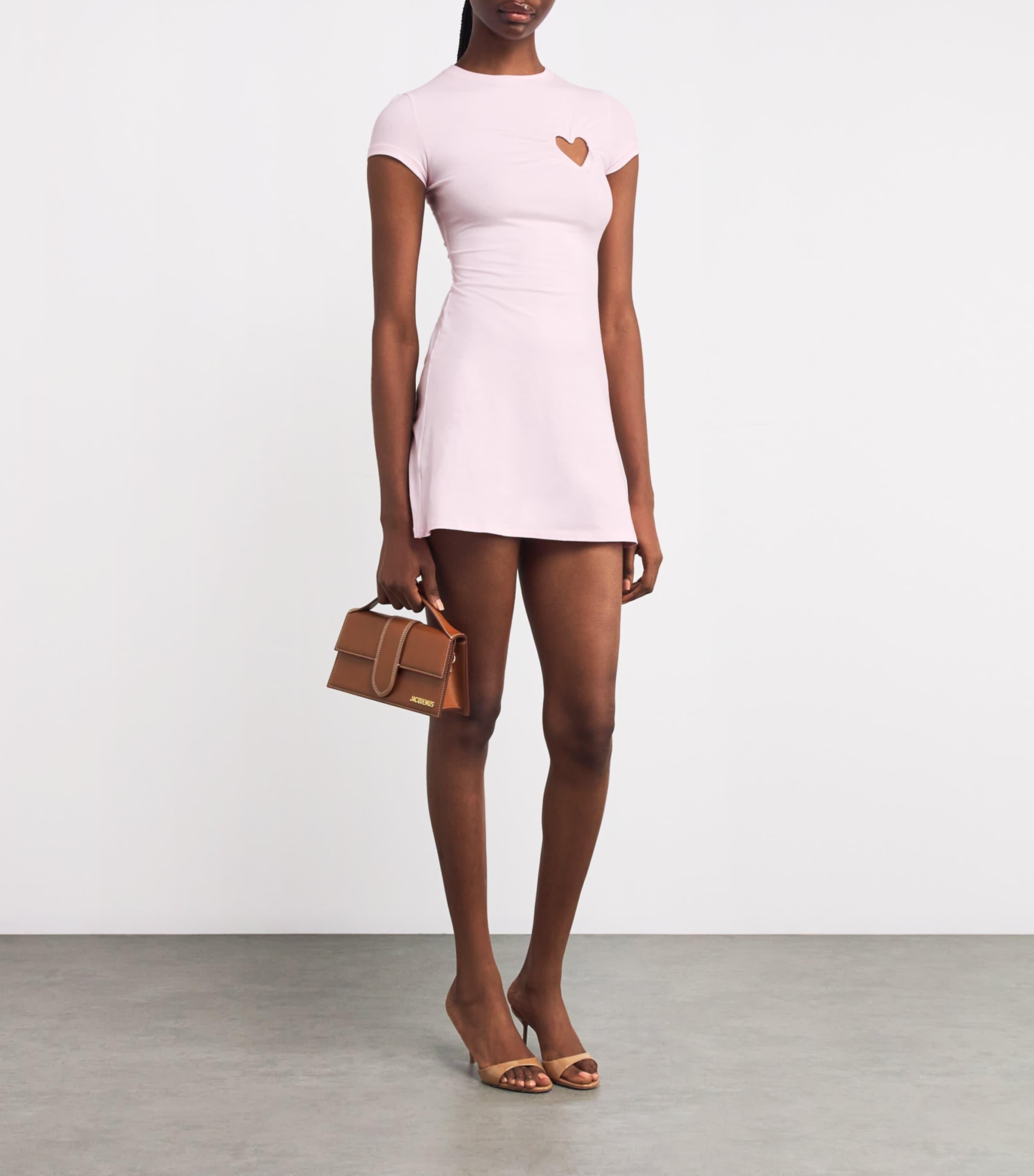 Skims Stretch-Cotton Heart Mini Dress in Pink | Lyst