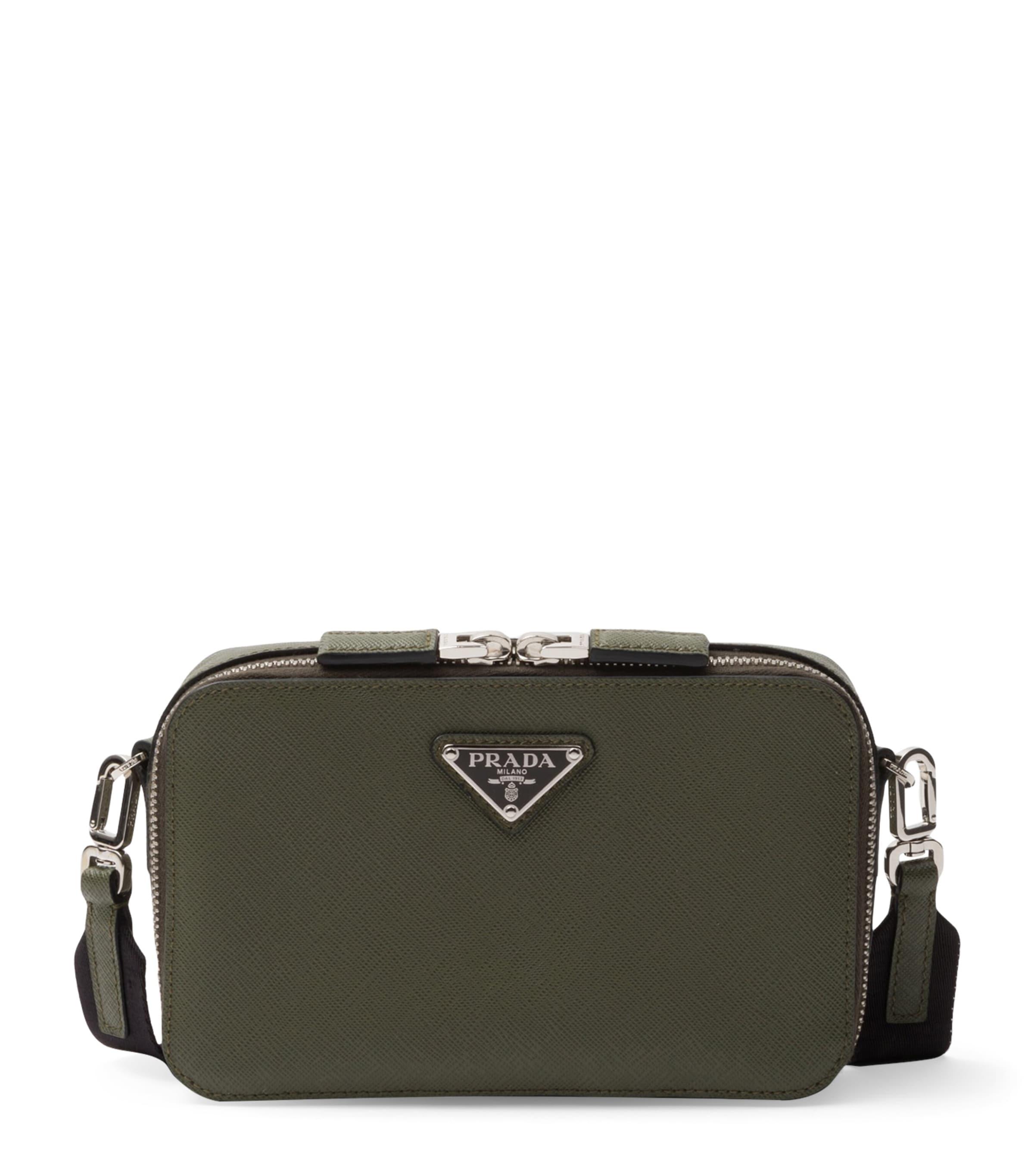 Prada Small Saffiano Leather Brique Cross Body Bag in Green for Men Lyst UK