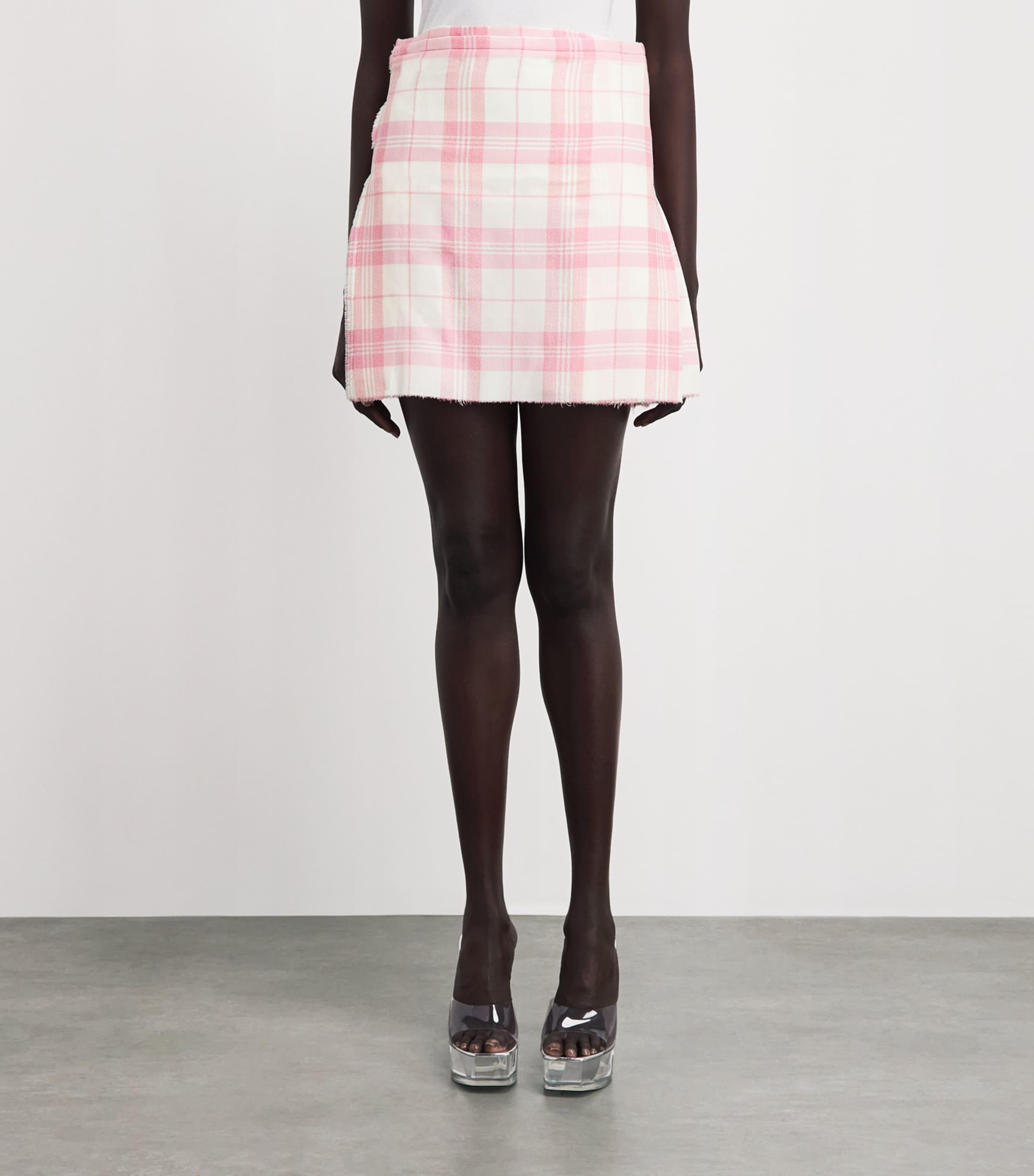 ヴィヴィアンウエストウッド　プリーツスカート　ミニ　ピンク Vivienne Westwood Check Pleated Mini Skirt in Pink | Lyst