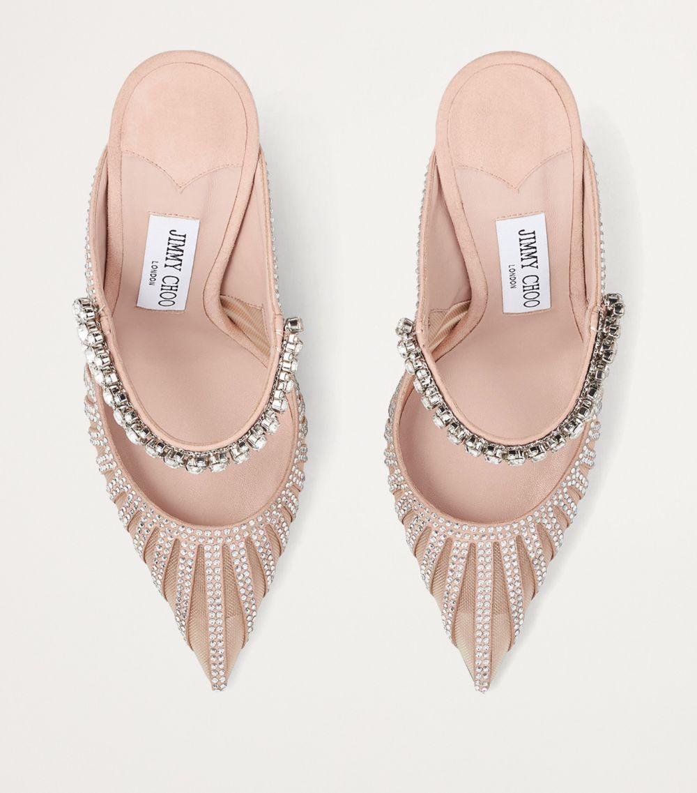 Jimmy Choo Bing 100 Embellished Mules in Pink | Lyst
