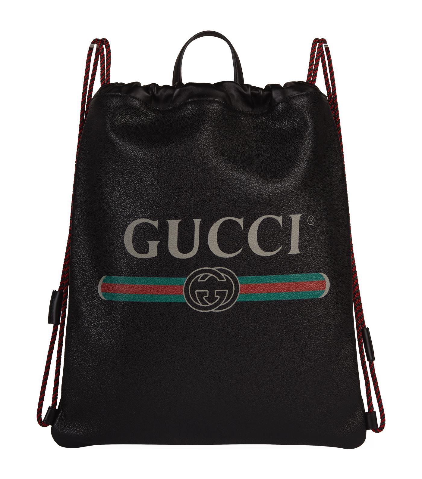 Gucci leather drawstring bag Clearance