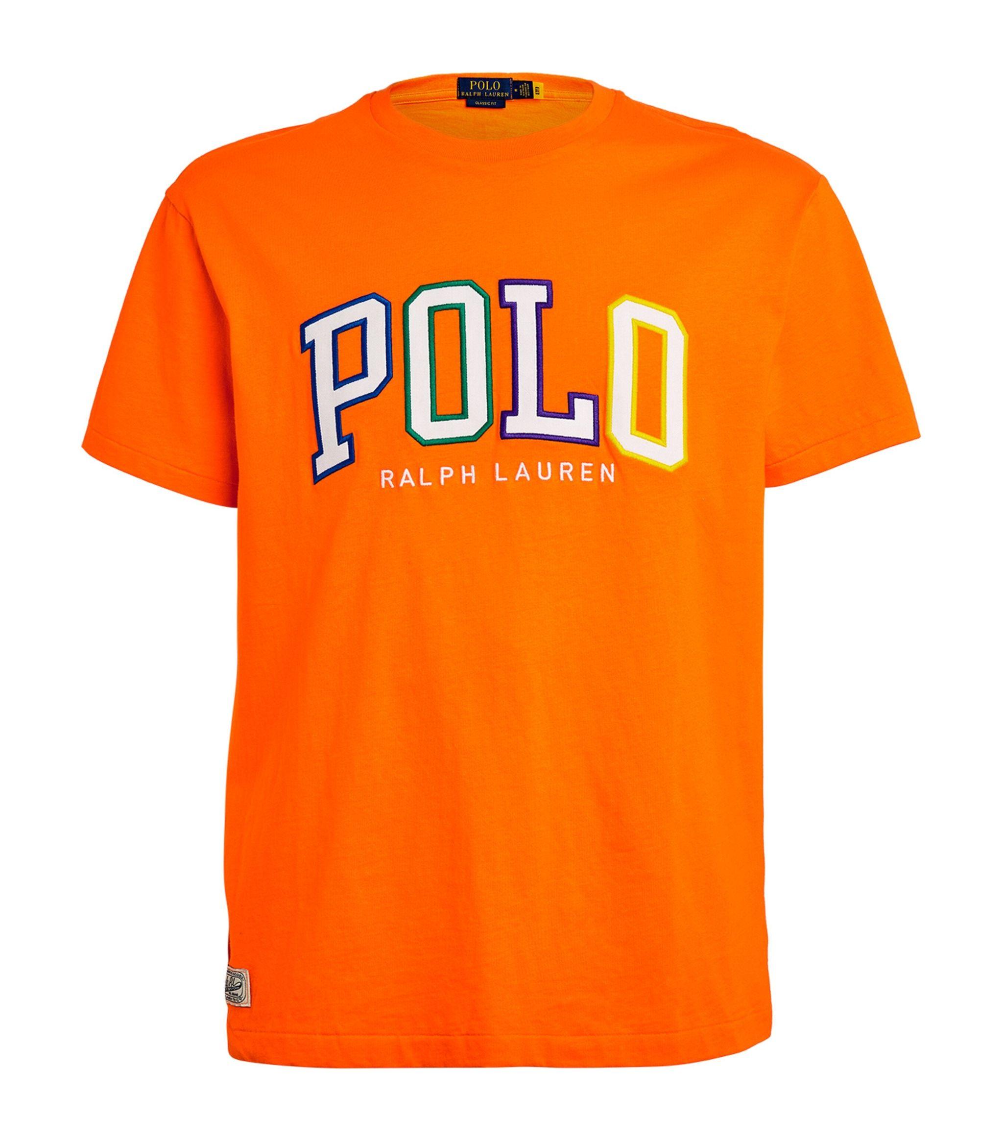 Polo Ralph Lauren Logo Classic-fit T-shirt in Orange for Men | Lyst