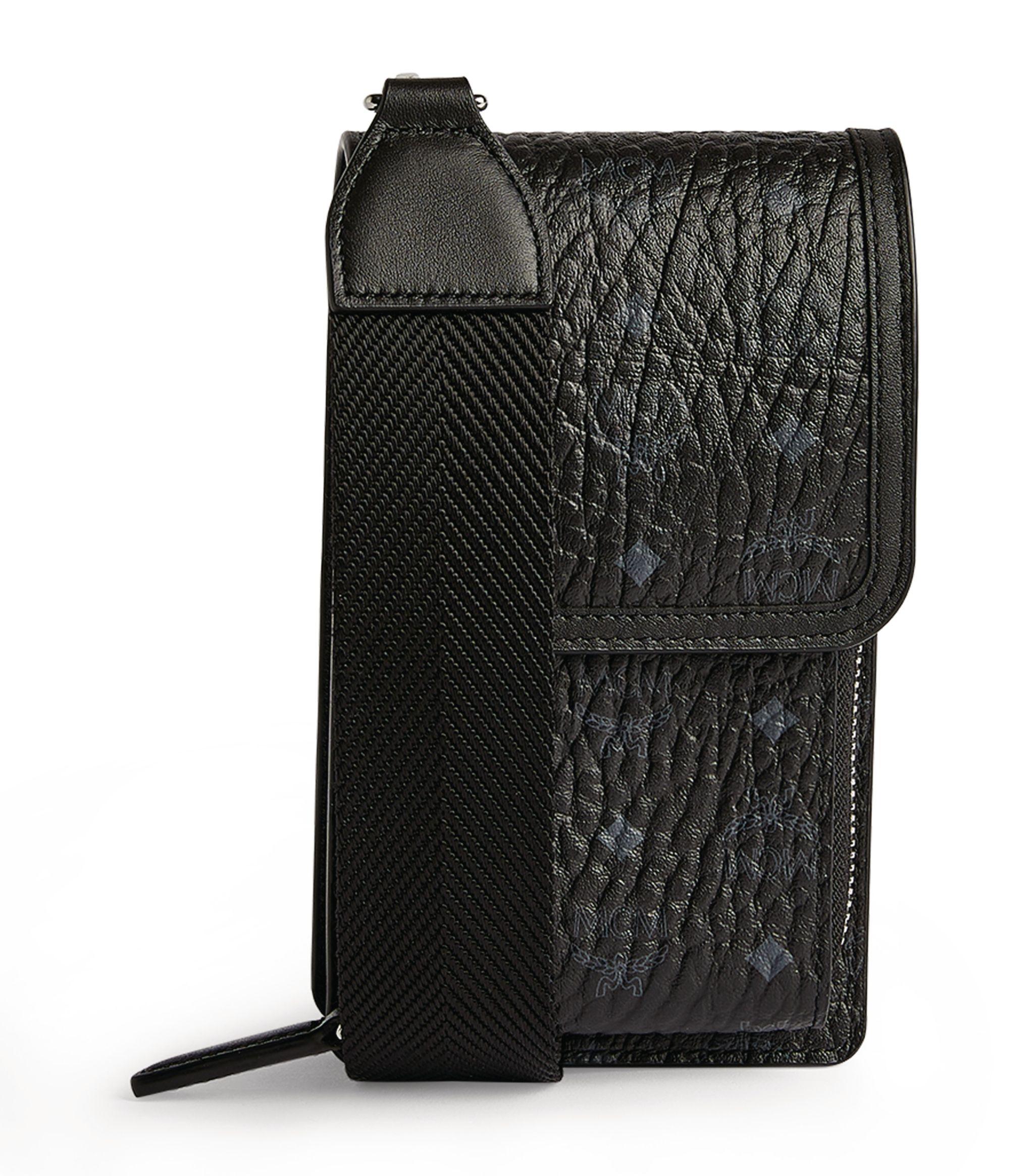MCM Leather Visetos Strap Phone Case - Lyst