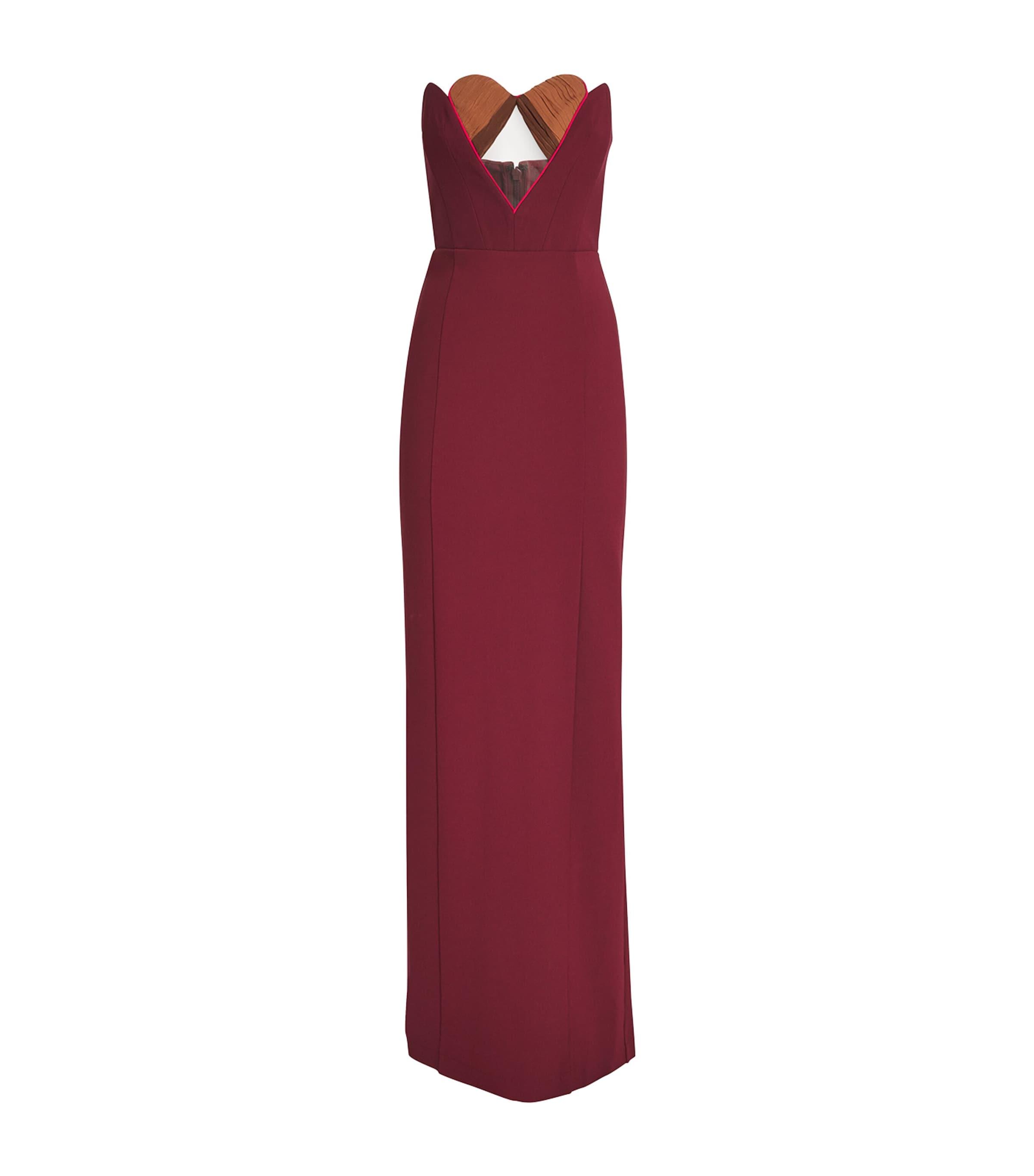 パーティードレス Nensi Dojaka NDDR2721000 Dresses Bordeaux Dresses – Nensi Dojaka Shop
