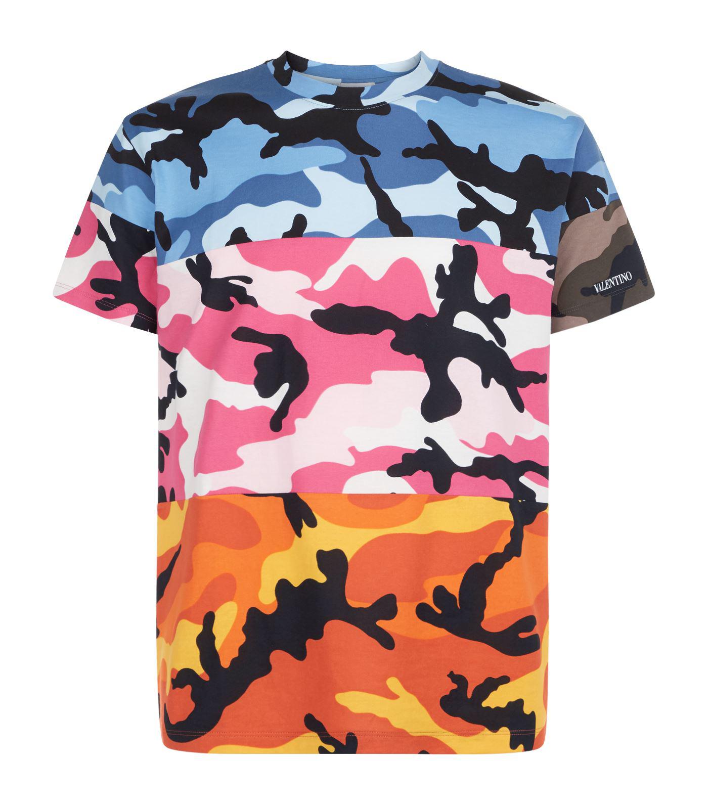 Valentino Multi Camouflage Cotton T-shirt for Men | Lyst