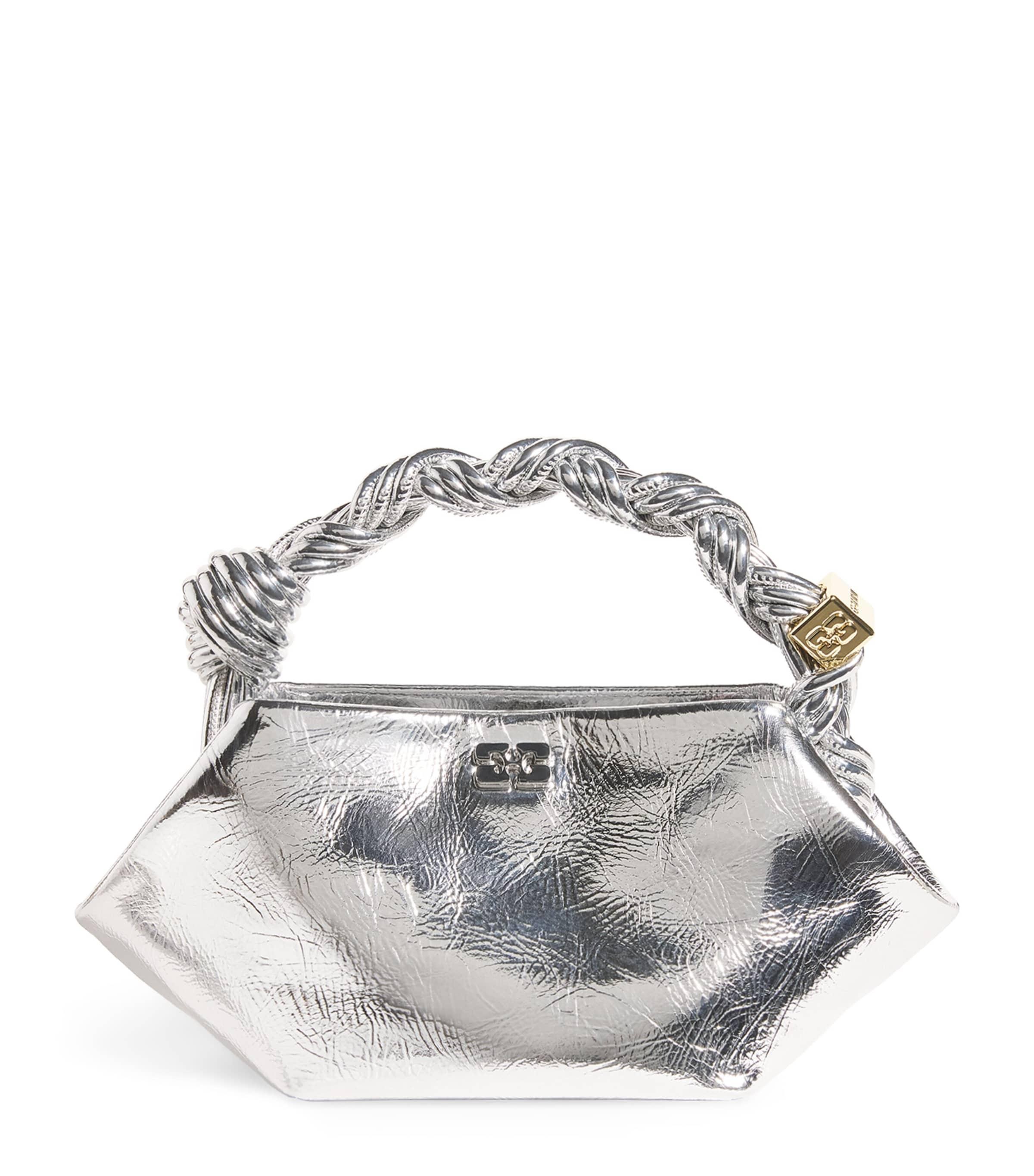 Ganni Mini Metallic Bou Top-Handle Bag | Lyst