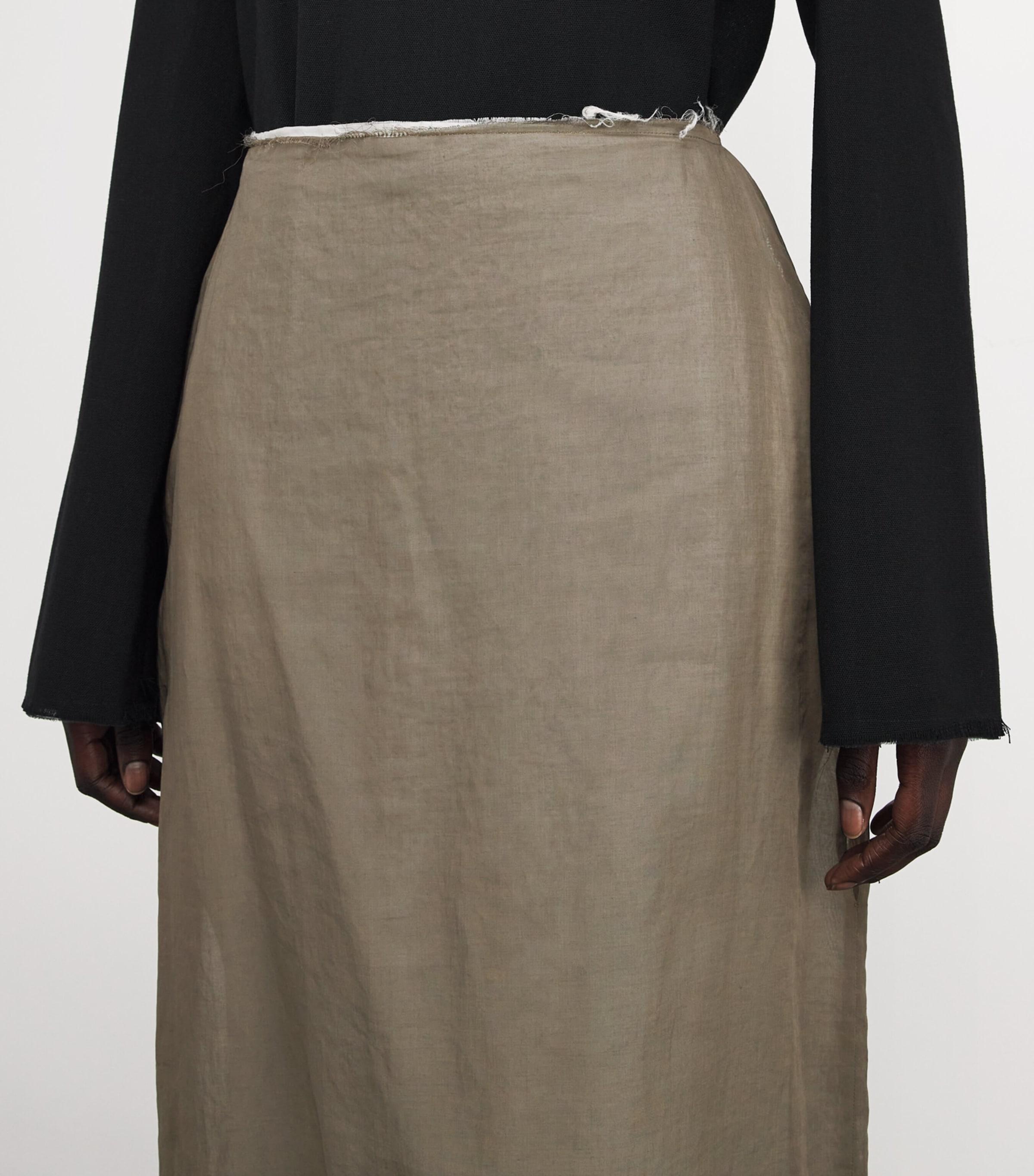 The Row Zaira Raw-Hem Maxi Skirt in Gray | Lyst