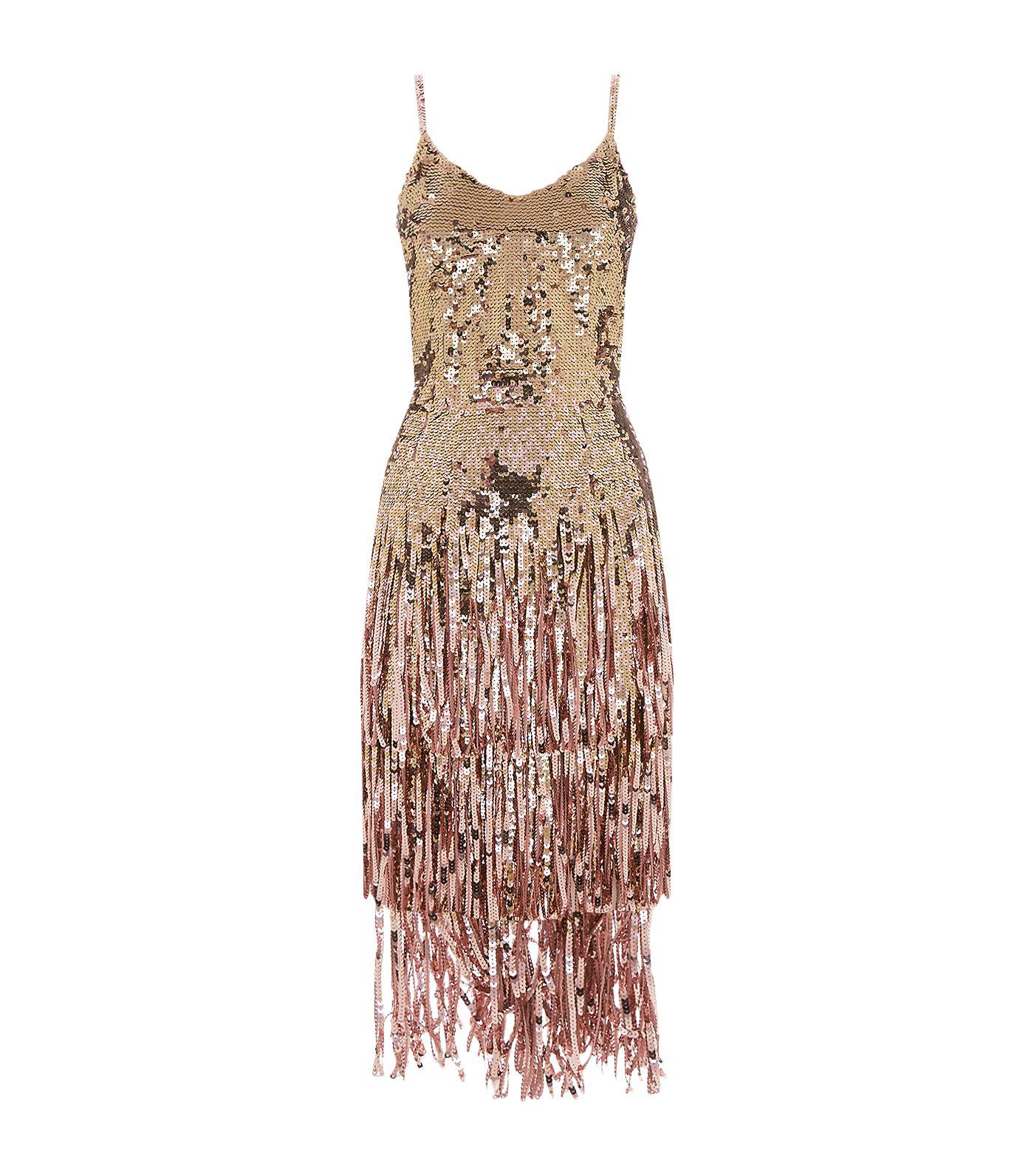 Dolce & Gabbana Sequin Fringe Dress | Lyst Canada