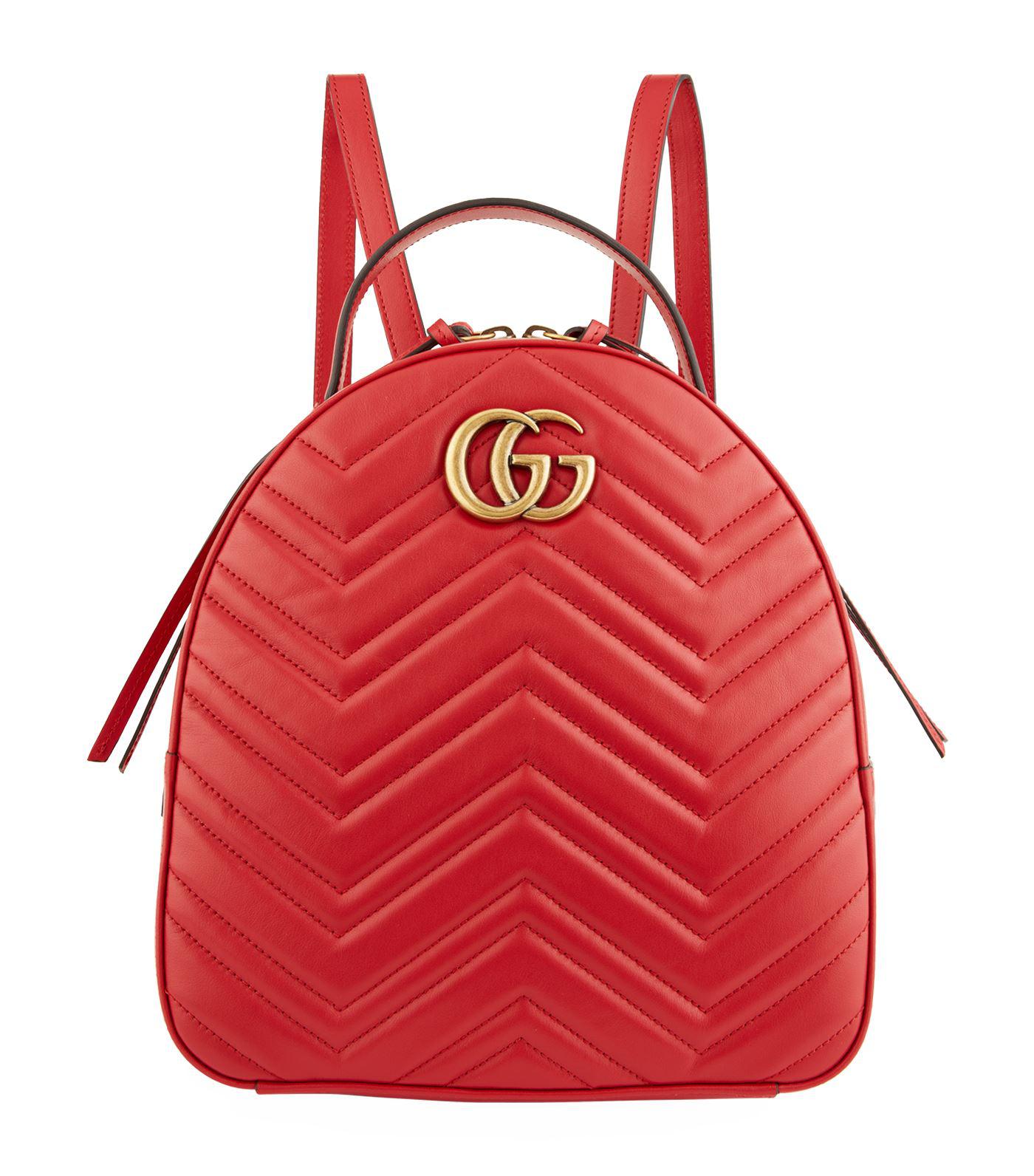 gucci marmont backpack red