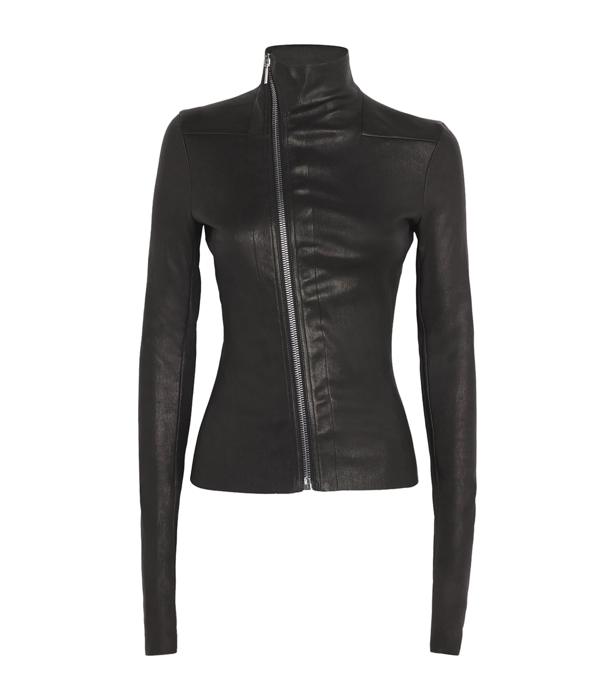 Rick Owens イタリア製 パールカラー レザージャケット Rick Owens Leather jackets for Women | Online Sale up to 81