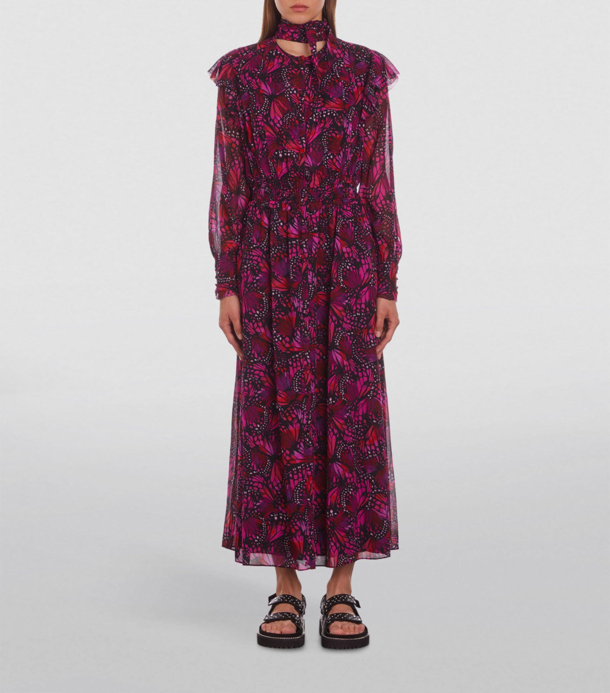 The Kooples Butterfly Print Maxi Dress in Purple Lyst