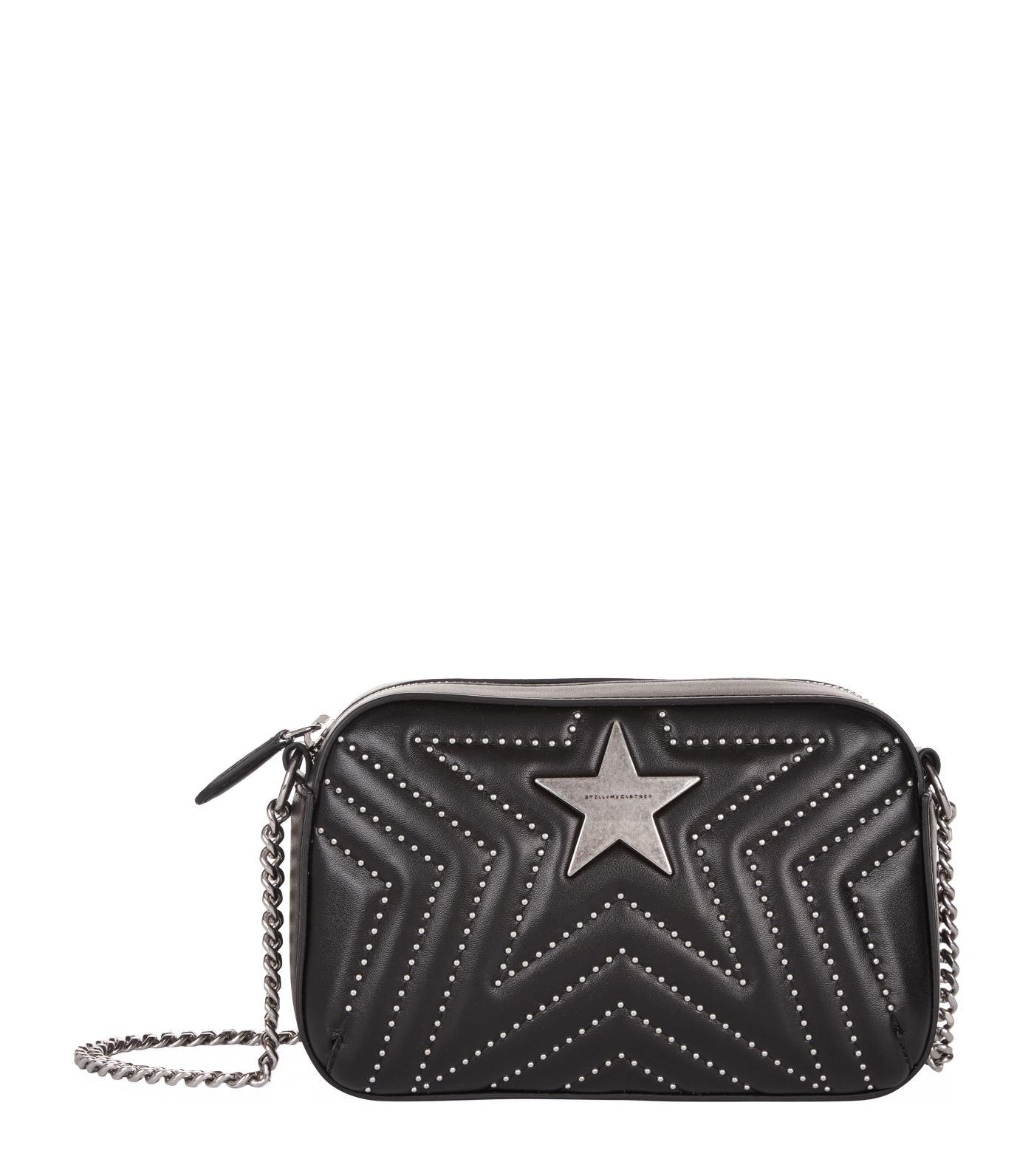 Stella McCartney Mini Stella Star Stud Shoulder Bag in Black | Lyst