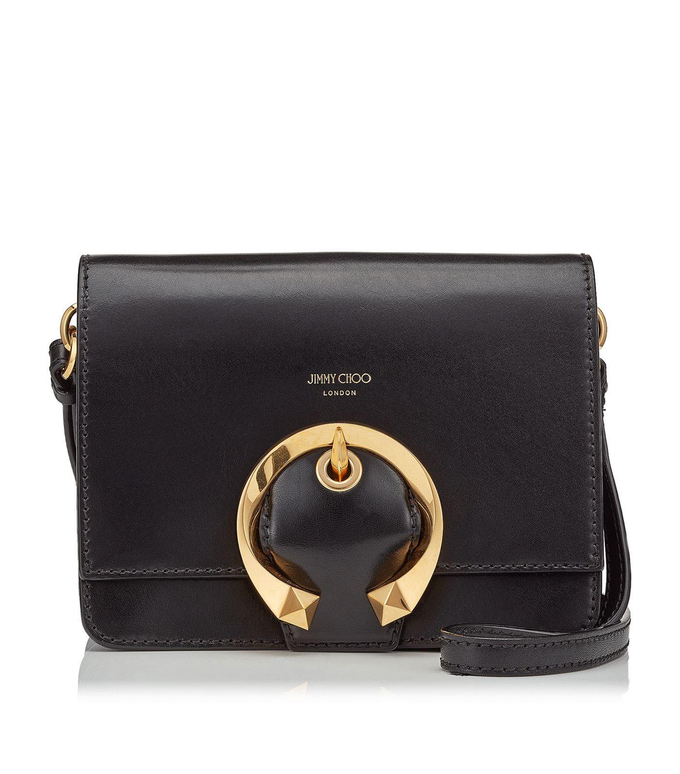 Jimmy Choo Leather Madeline Shoulder Bag in Black Save 5 Lyst