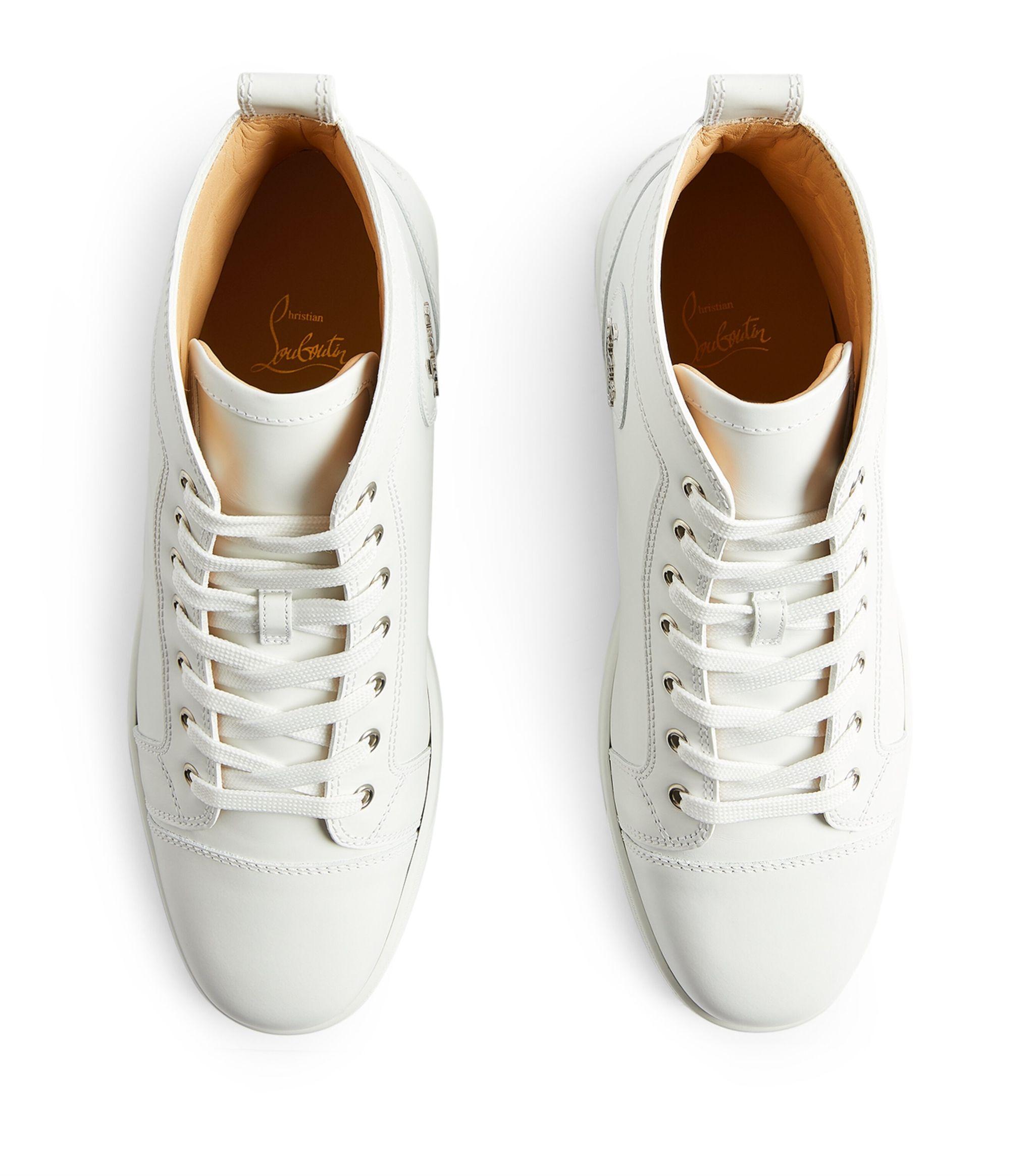 Christian Louboutin Leather High-top Sneaker in White for Men