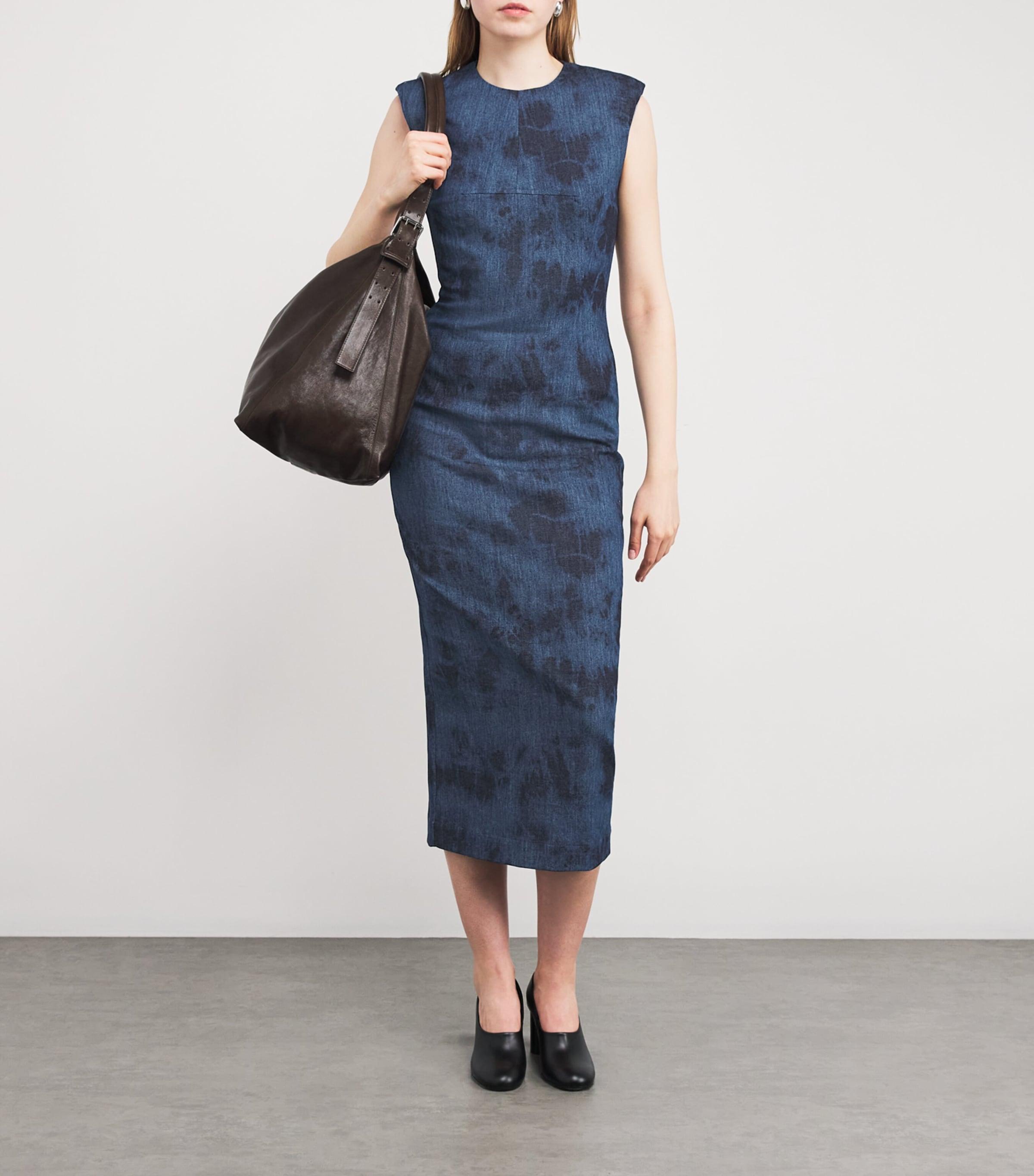 linen dresses black The Linen A-Line Midi Dress main image 1