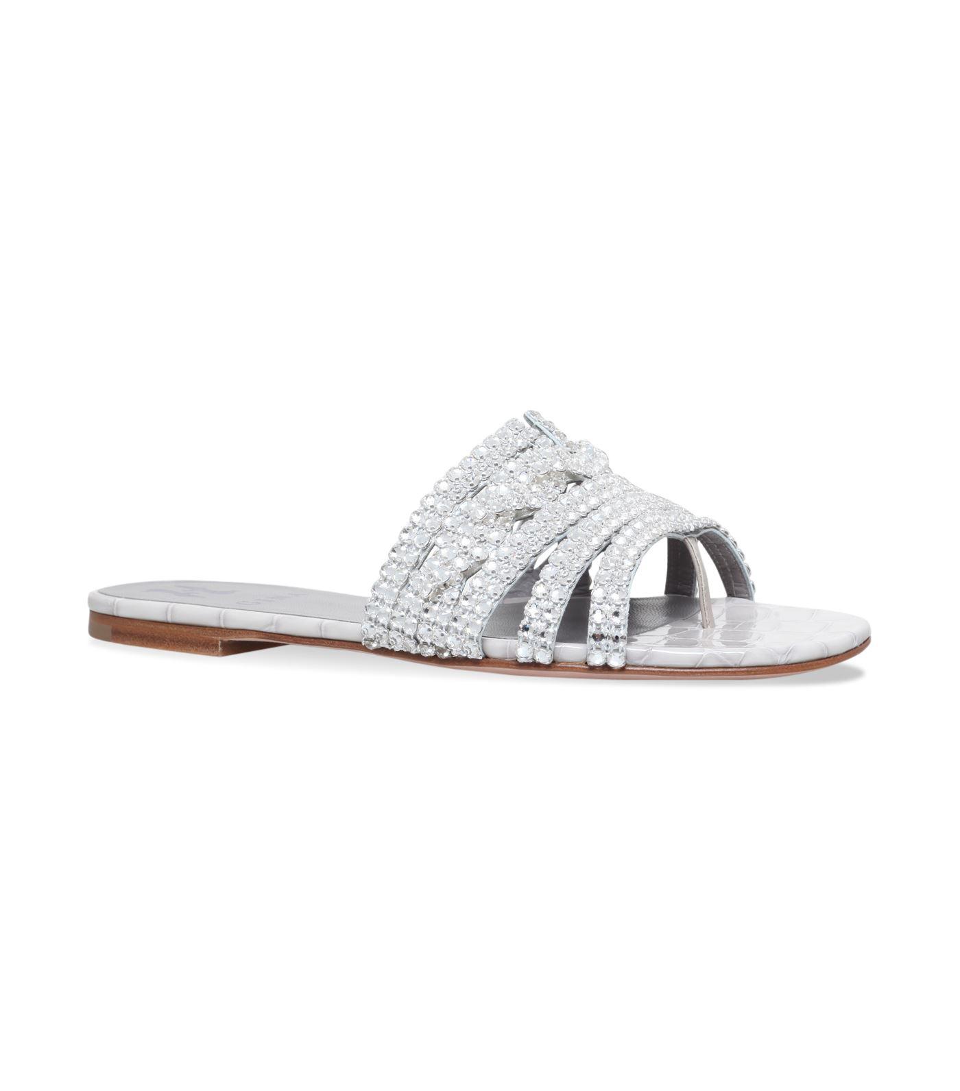 white jewelled sandals