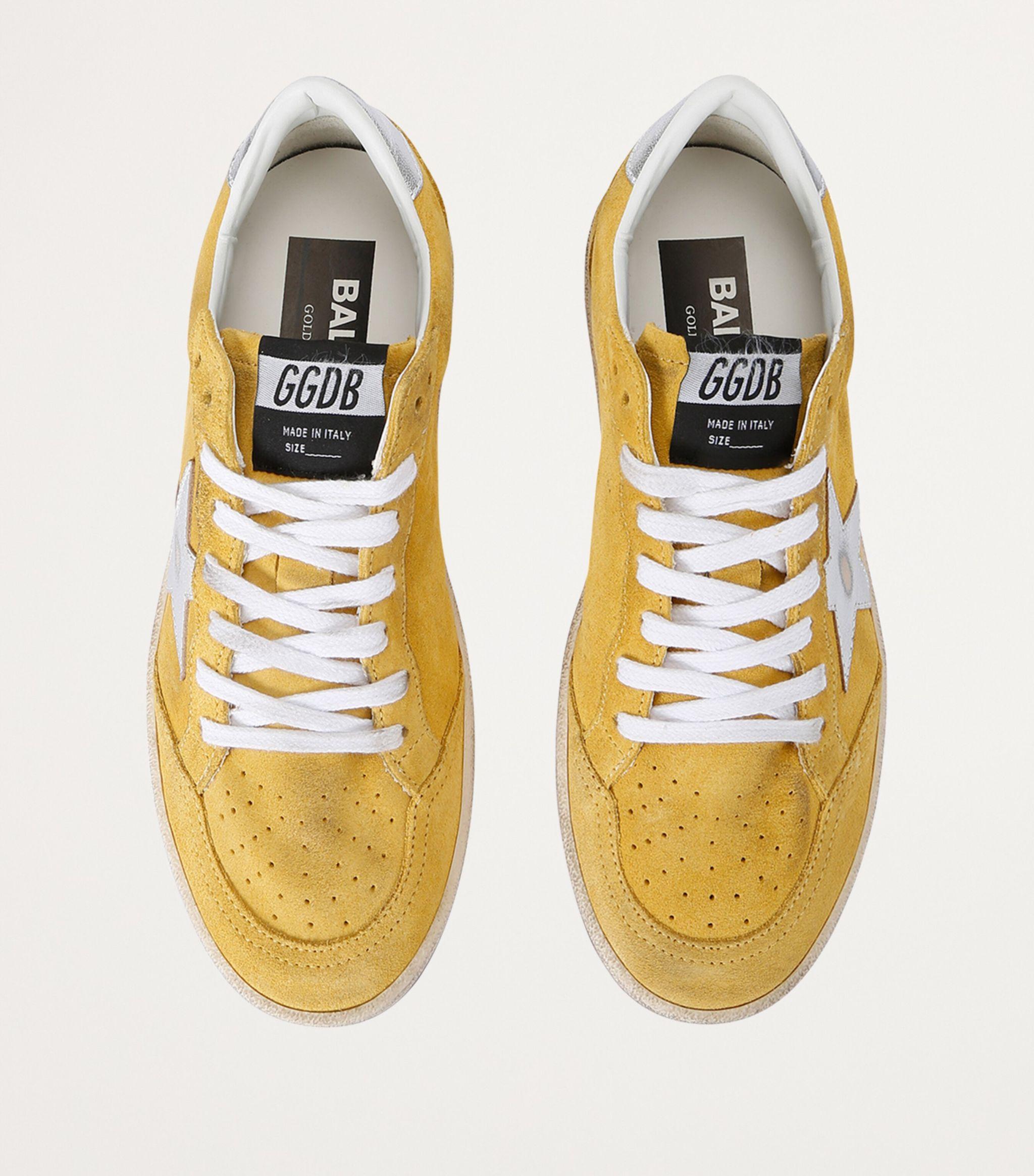 Golden Goose Suede Ball Star Sneakers in Yellow | Lyst