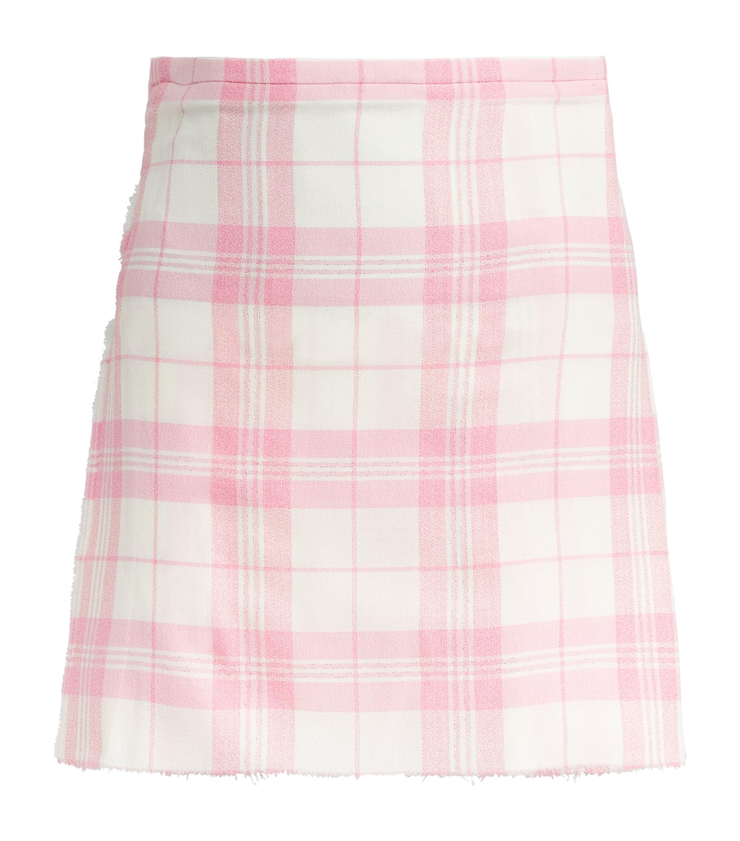 Vivienne Westwood Check Pleated Mini Skirt in Pink | Lyst