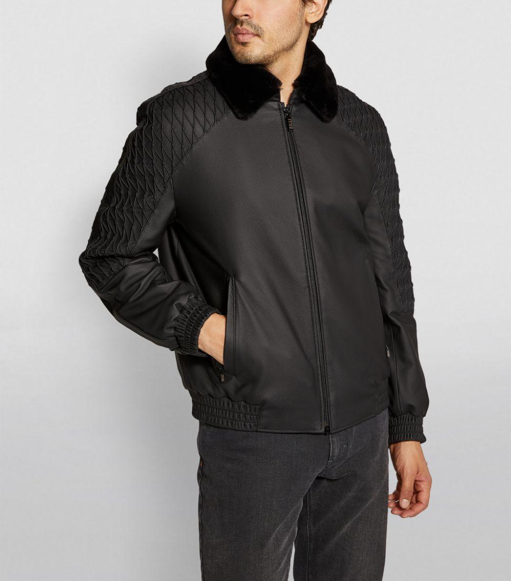Zilli Deerskin Leather Jacket in Black for Men | Lyst