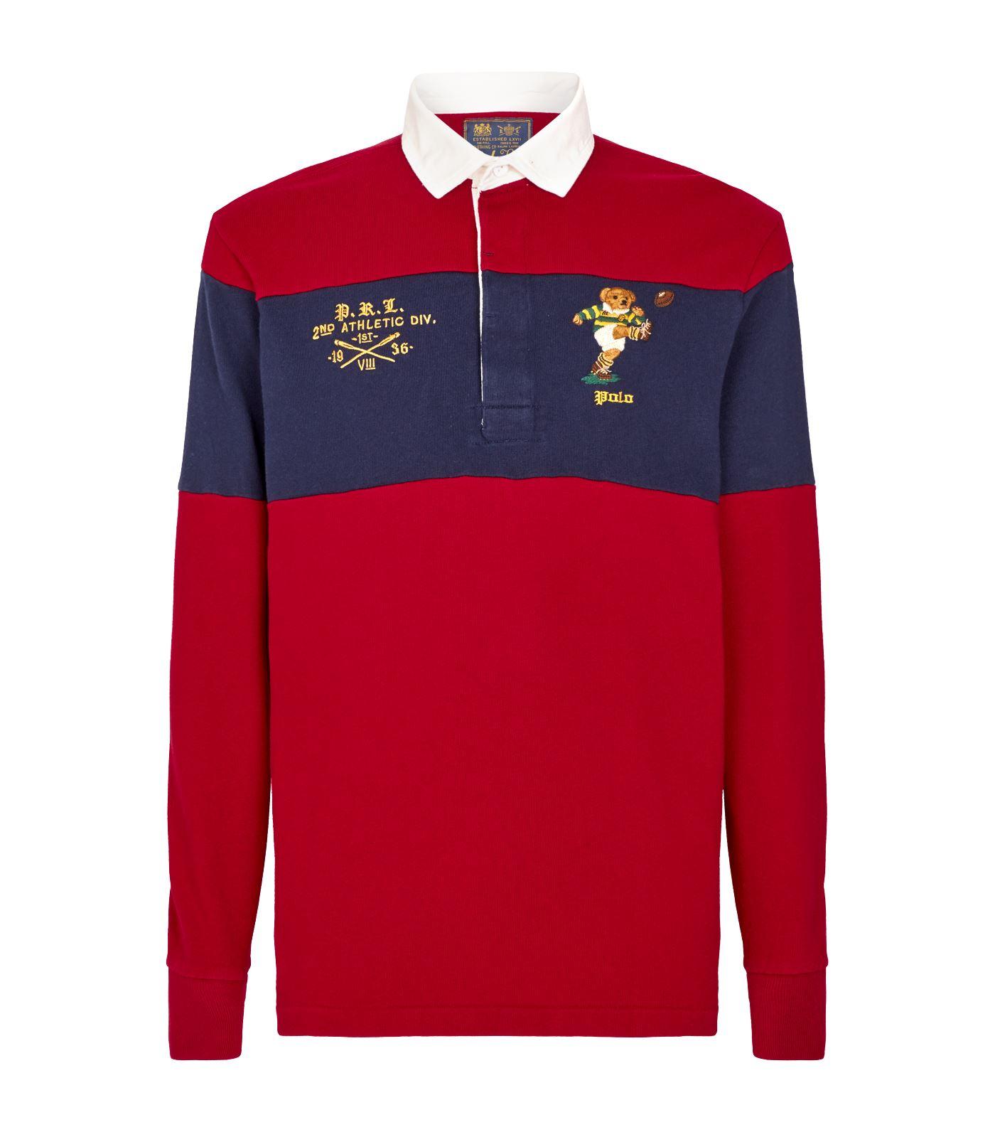 Polo Ralph Lauren Polo Bear Rugby Polo Shirt in Blue for Men | Lyst