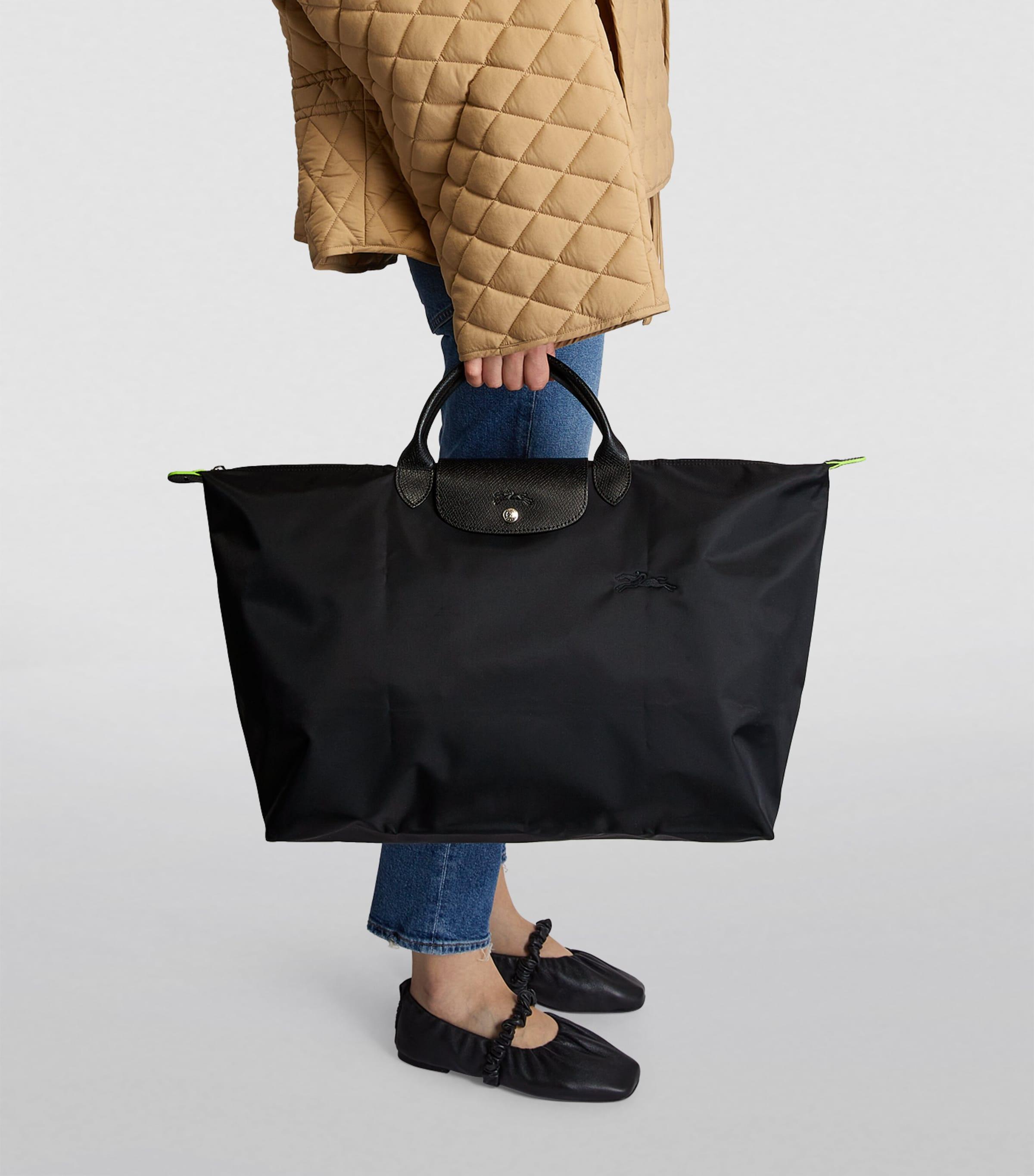 Longchamp Medium Le Pliage Travel Bag in Black Lyst UK