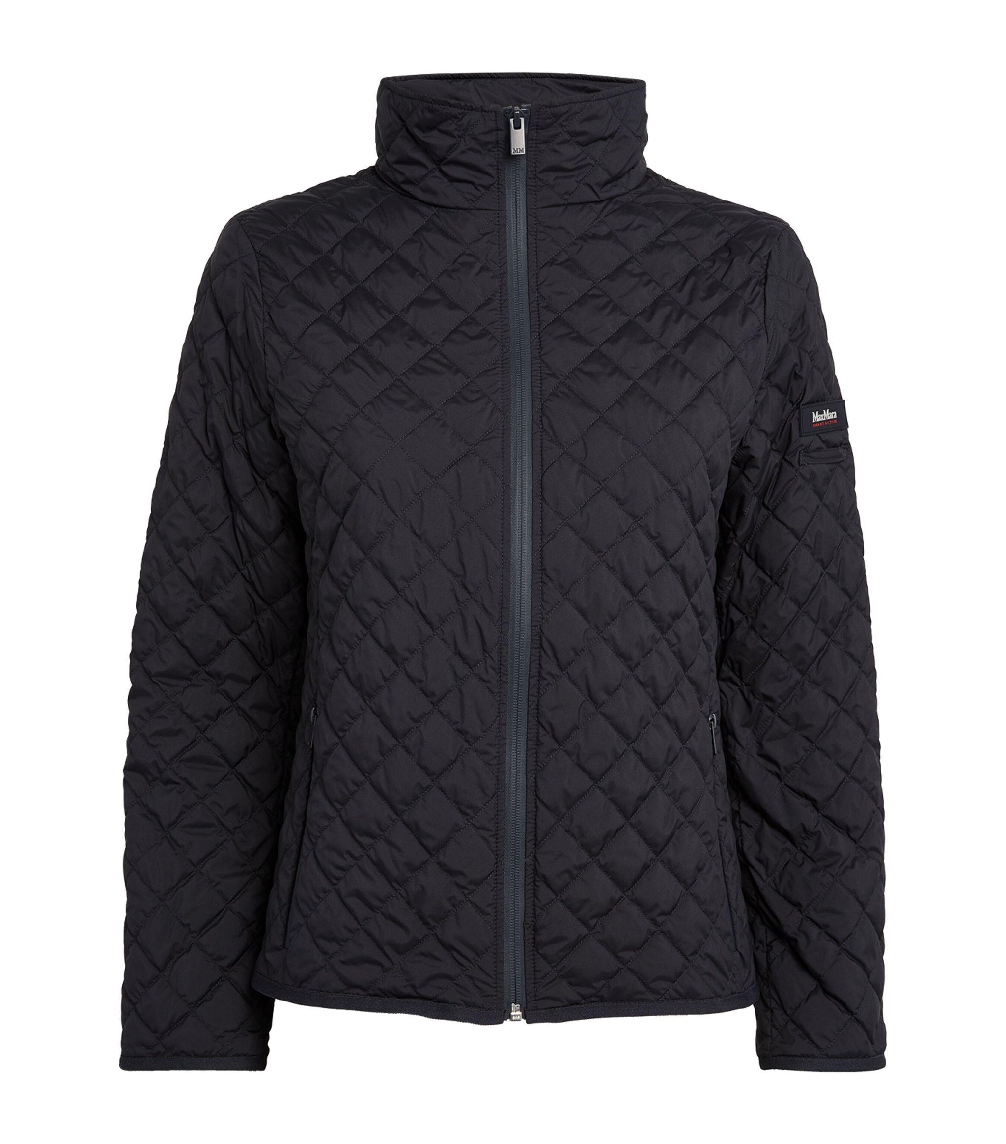 Max Mara Zena Quilted Jacket in Blue | Lyst UK