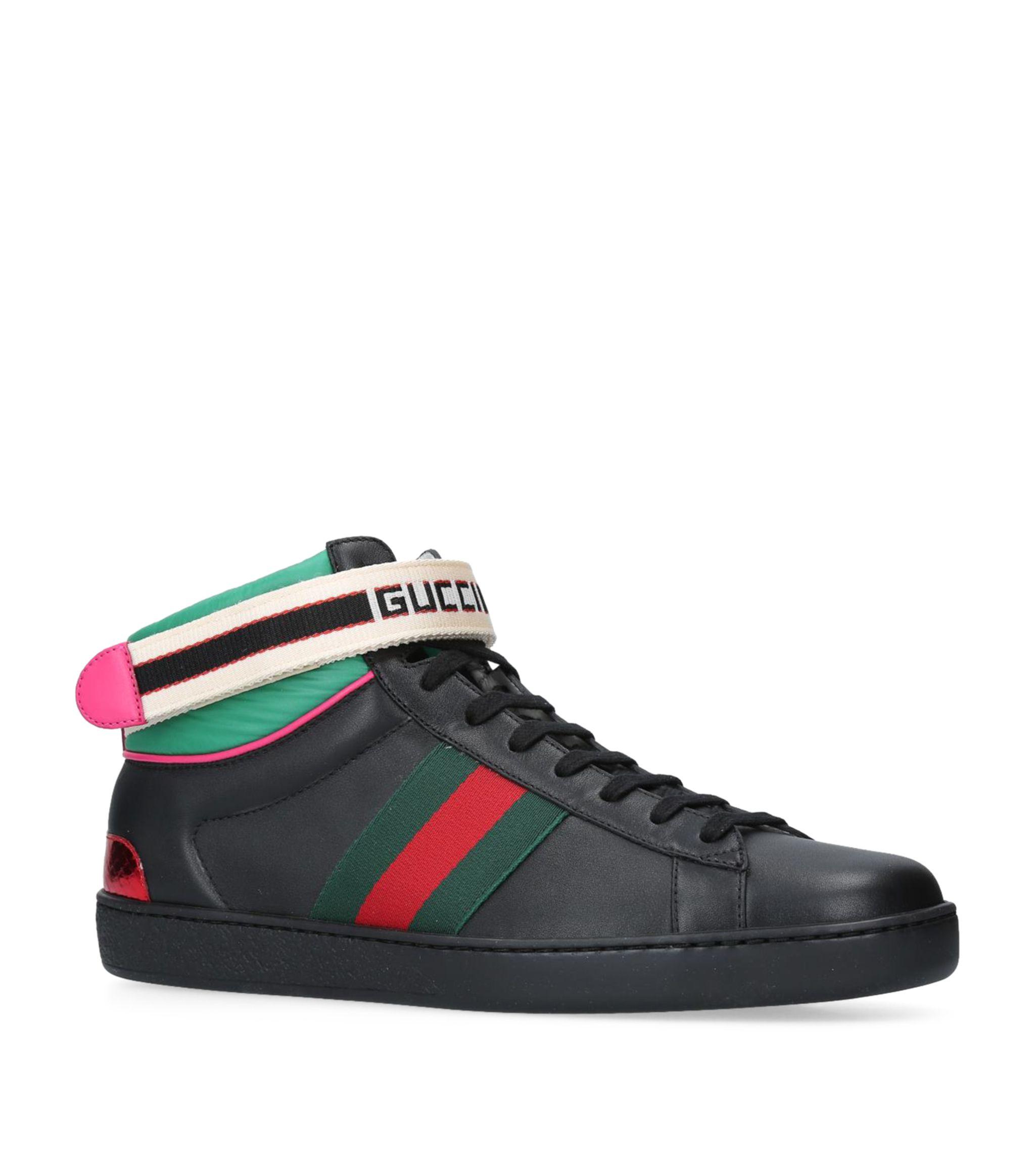 Gucci stripe ace high top sale