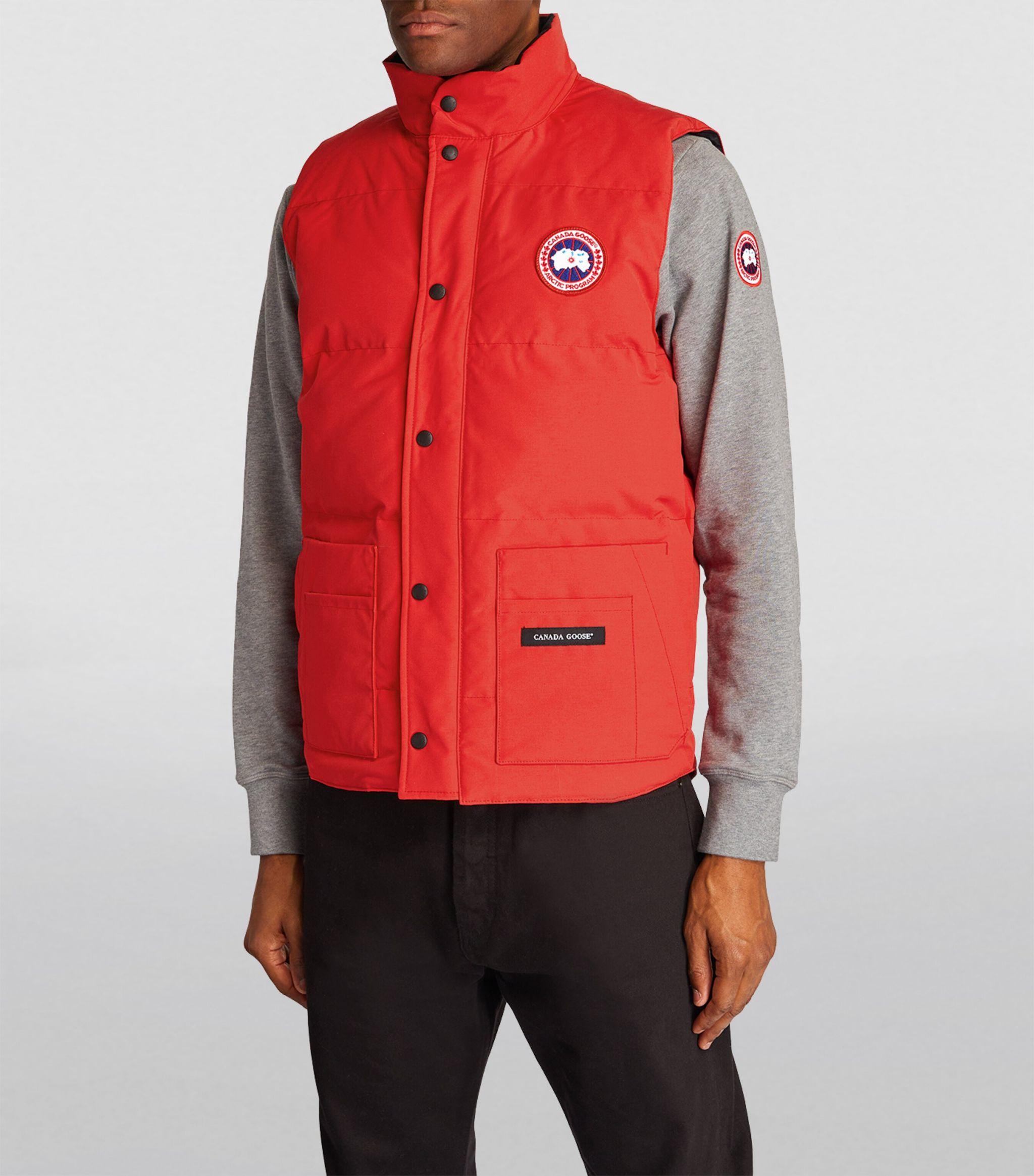 Canada Goose Padded Freestyle Gilet in Red for Men | Lyst