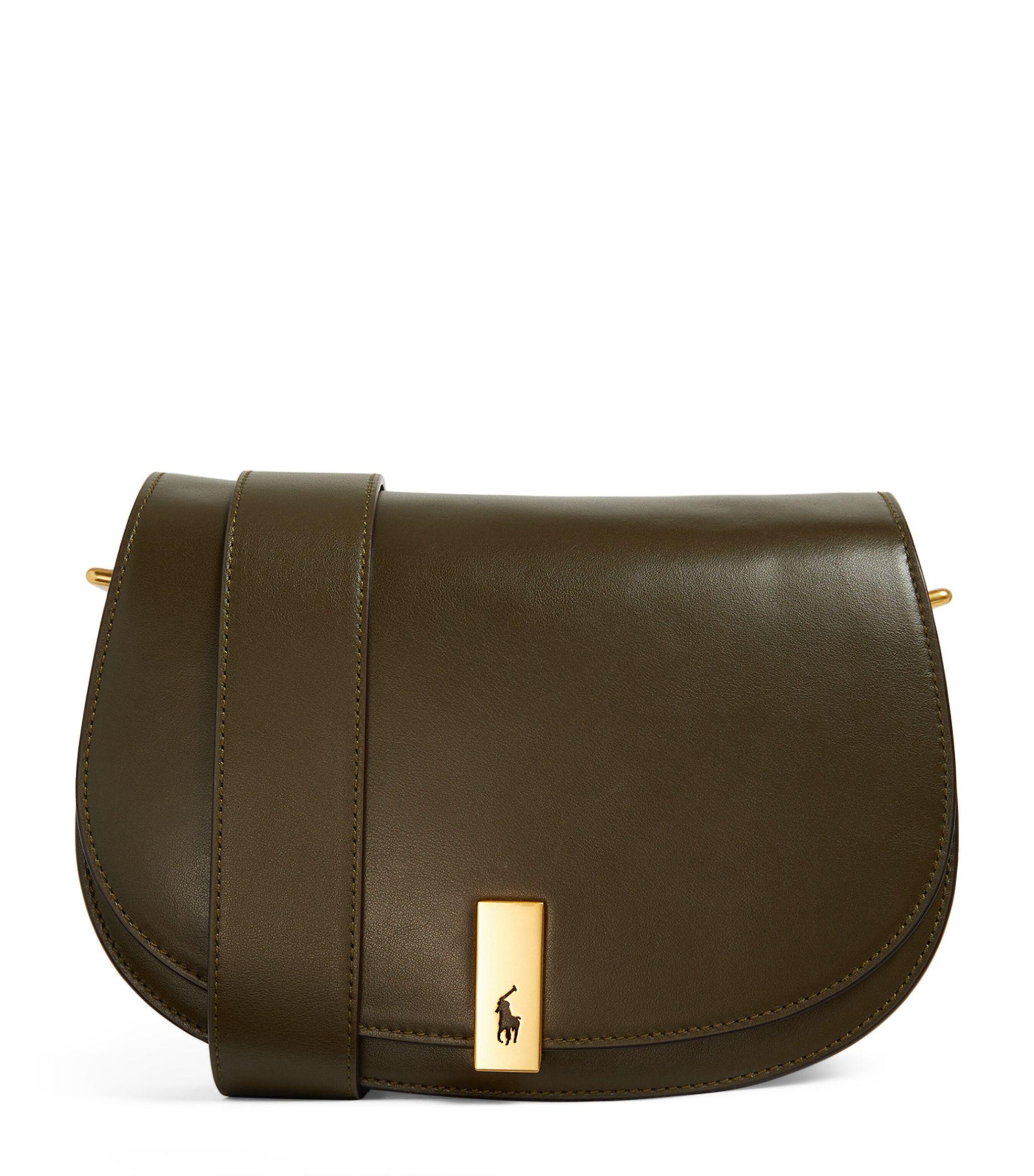 Polo Ralph Lauren medium Polo ID leather clutch bag - Brown