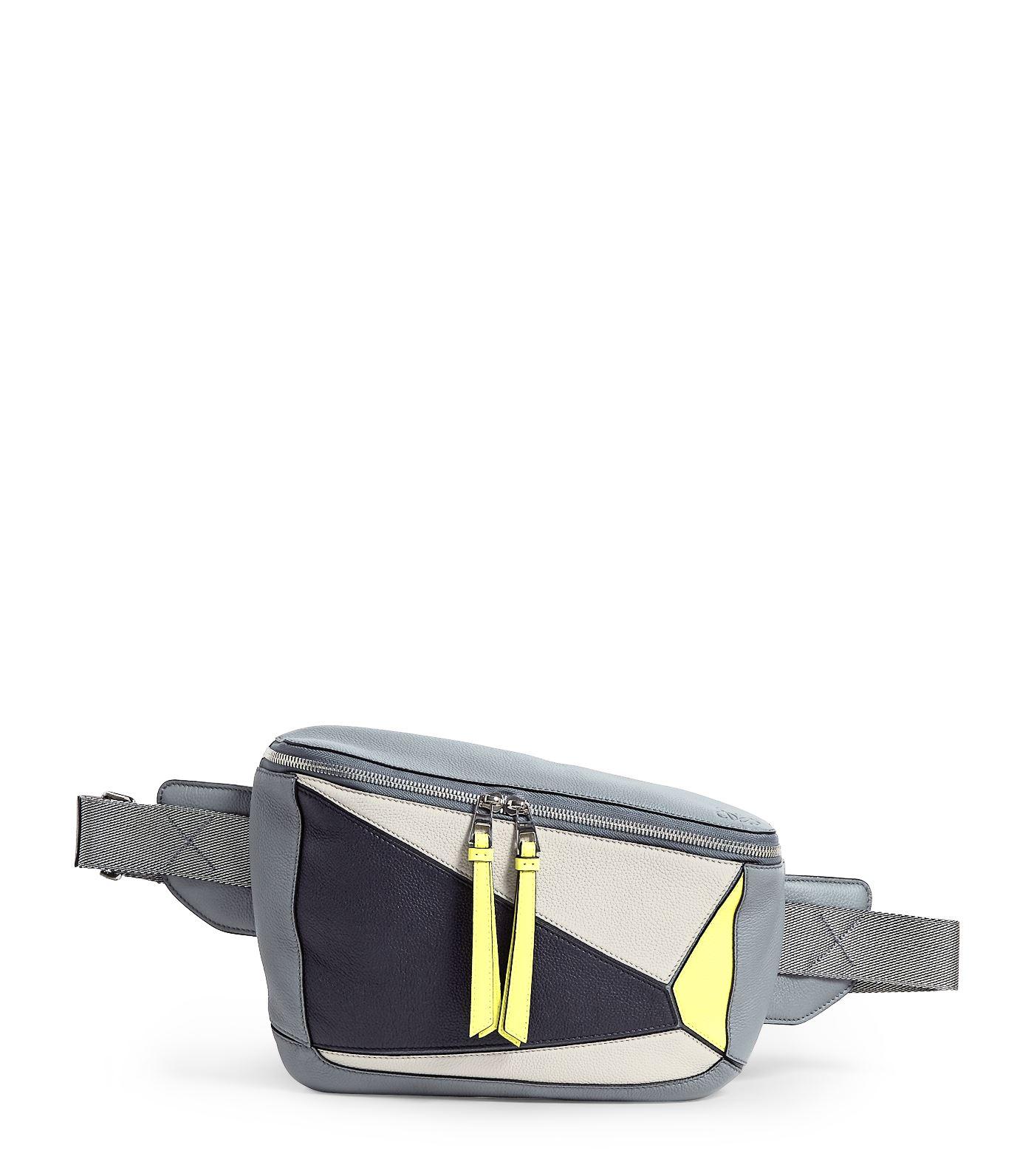 Loewe Leather Puzzle Belt Bag in Grey (Gray) for Men - Lyst