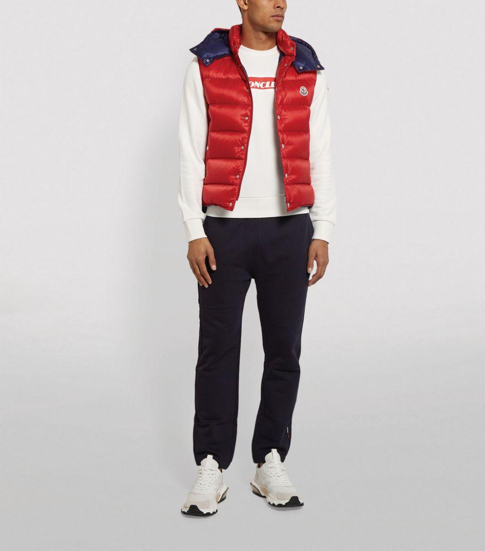 moncler red gilet mens