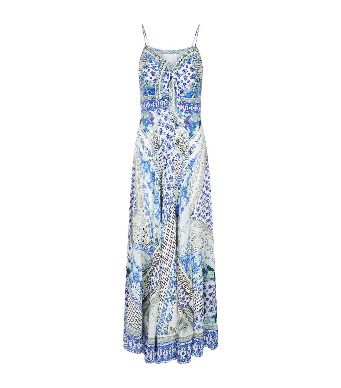 camilla tie front maxi dress