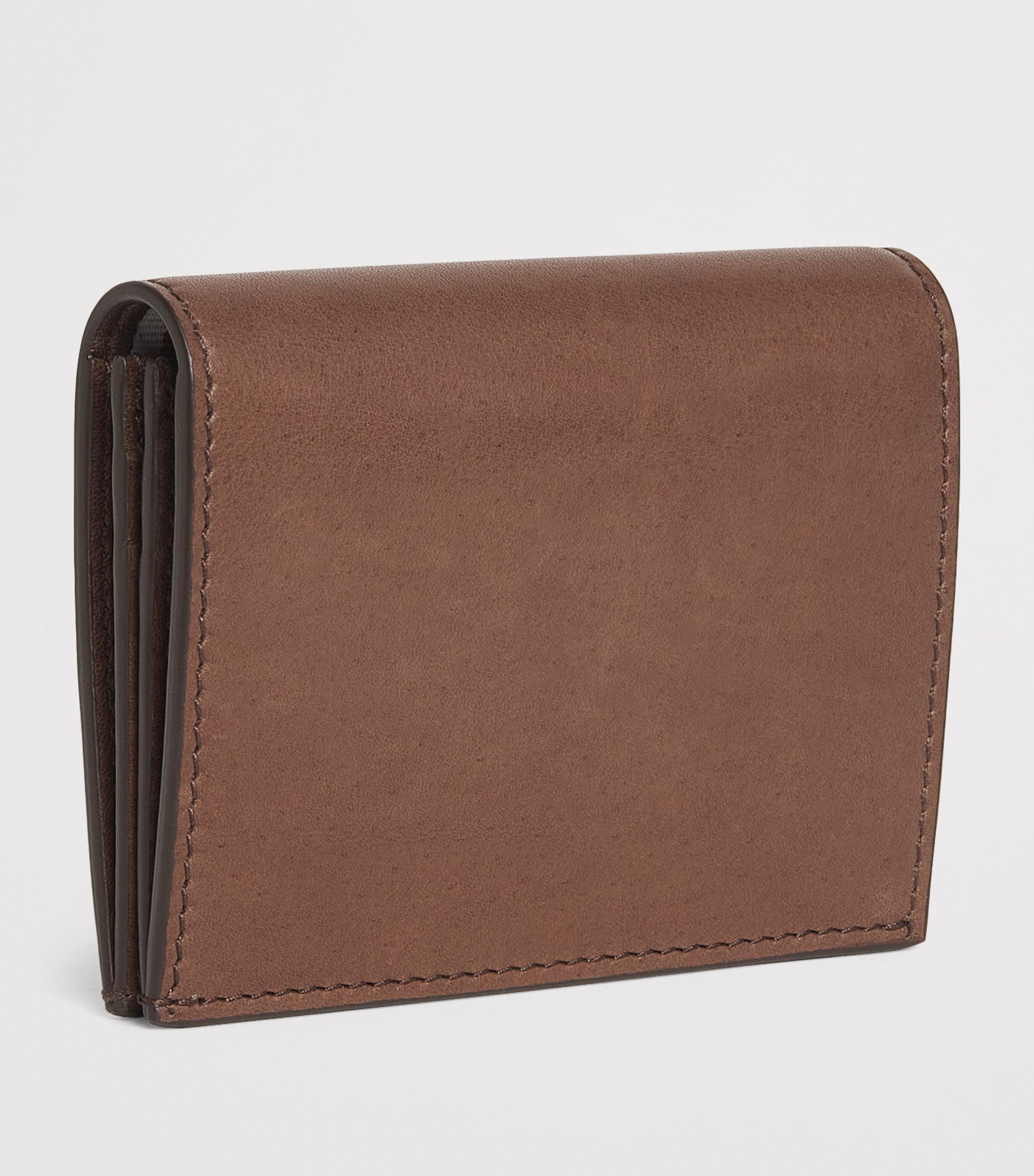 折りたたみ財布 THOM BROWNE DOUBLE CARD HOLDER IN PEBBLE GRAIN LEATHER Pebble Grain Double Card Holder | Thom Browne