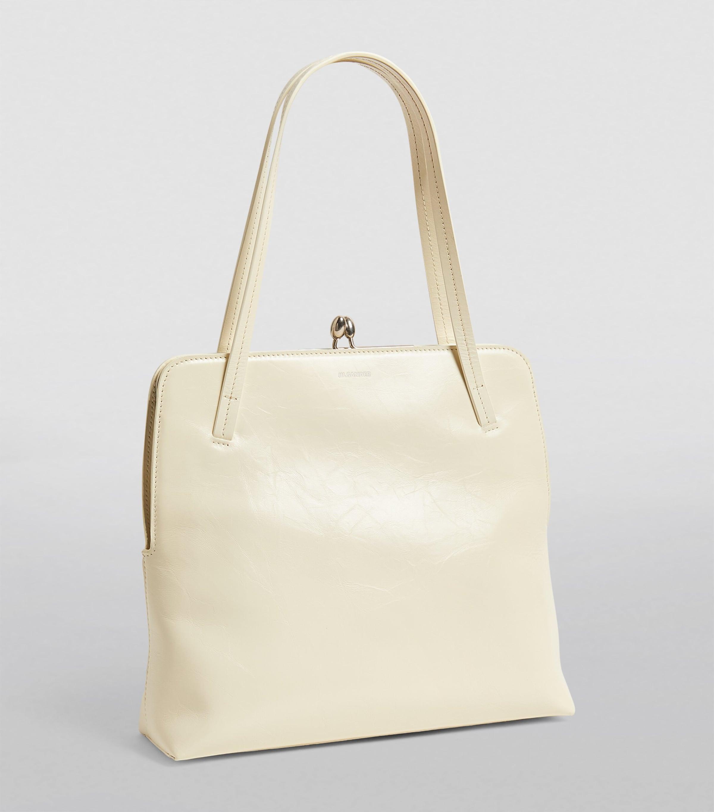 Jil Sander Medium Goji Square Bag in Natural | Lyst UK