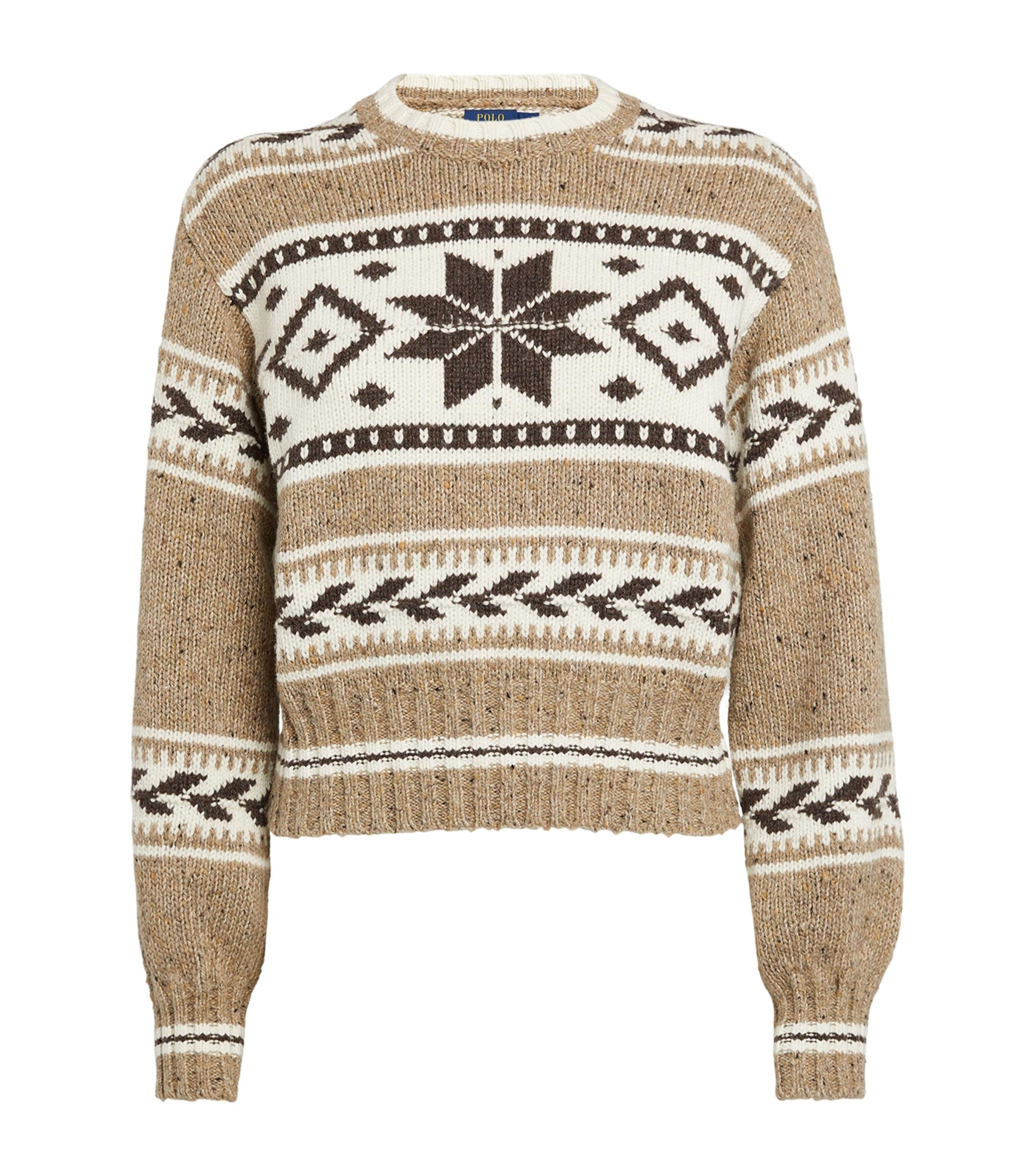 Polo Ralph Lauren Wool-blend Fair Isle Sweater in White | Lyst