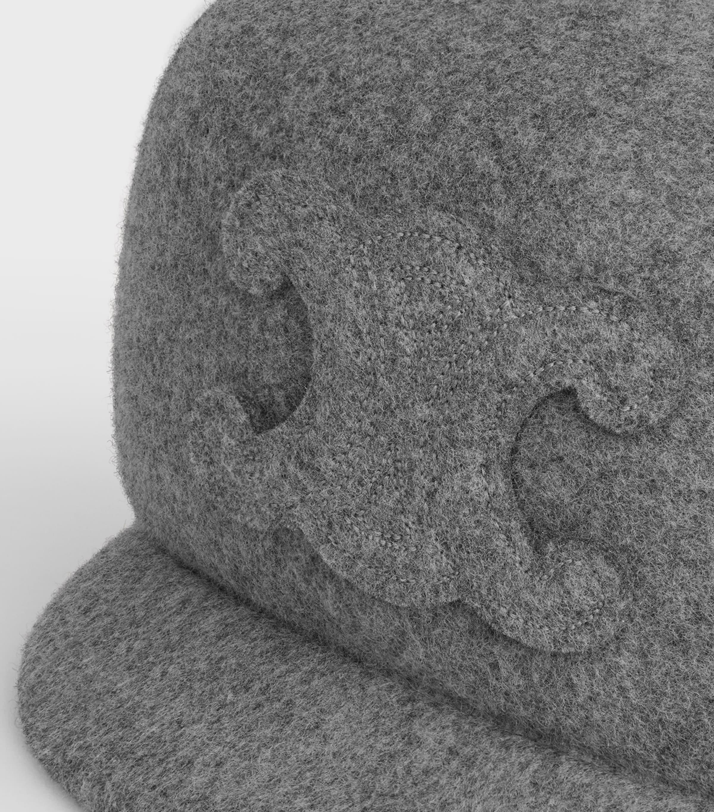 Celine Wool Triomphe Baseball Cap L Gray TRIOMPHE CAP IN LIGHT COTTON GABARDINE - FADED GREY | CELINE main image 4